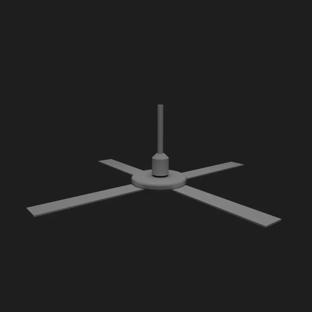 Fan white Free low-poly 3D model