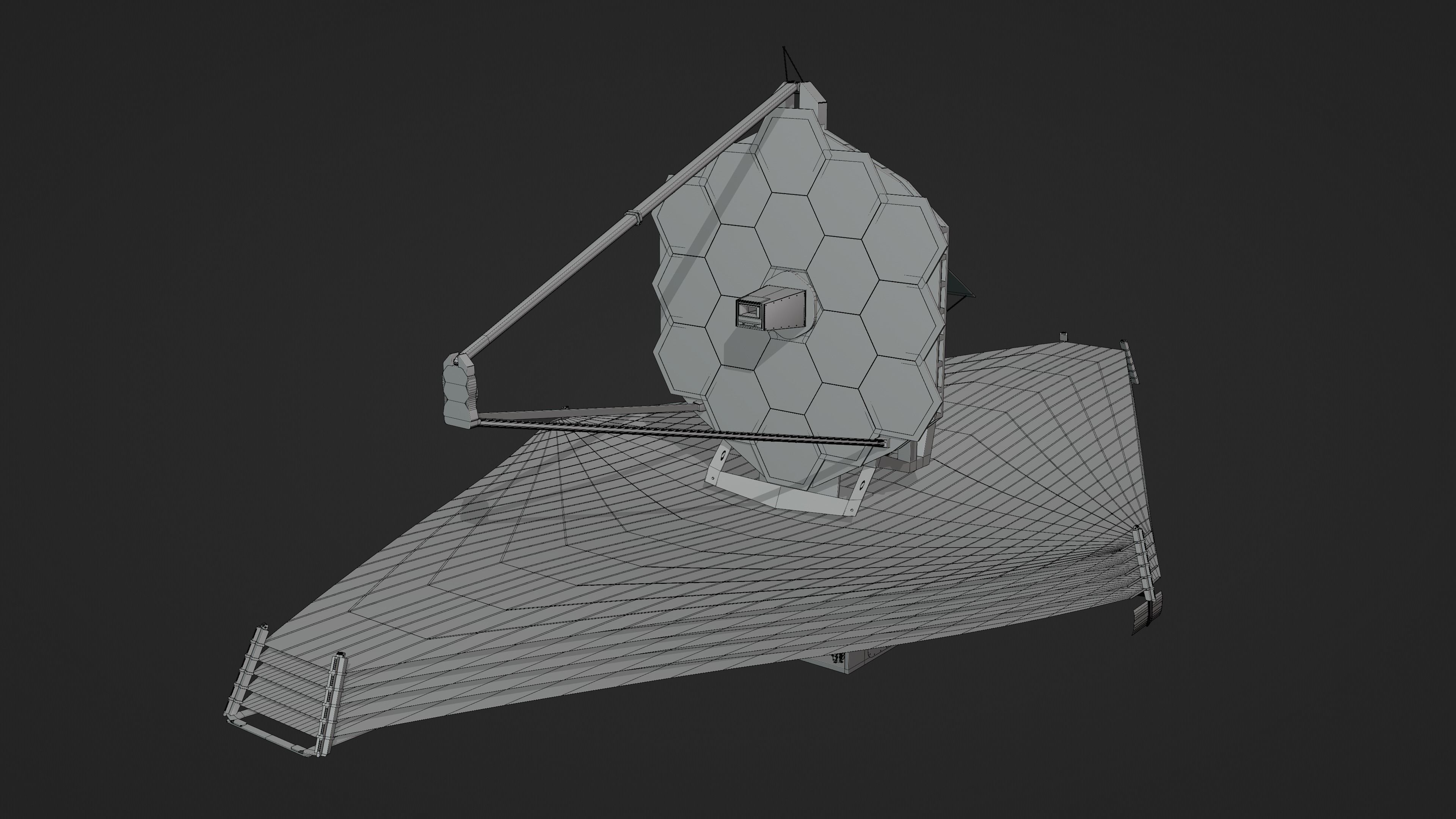 JWST Space Telescope 3D model_4