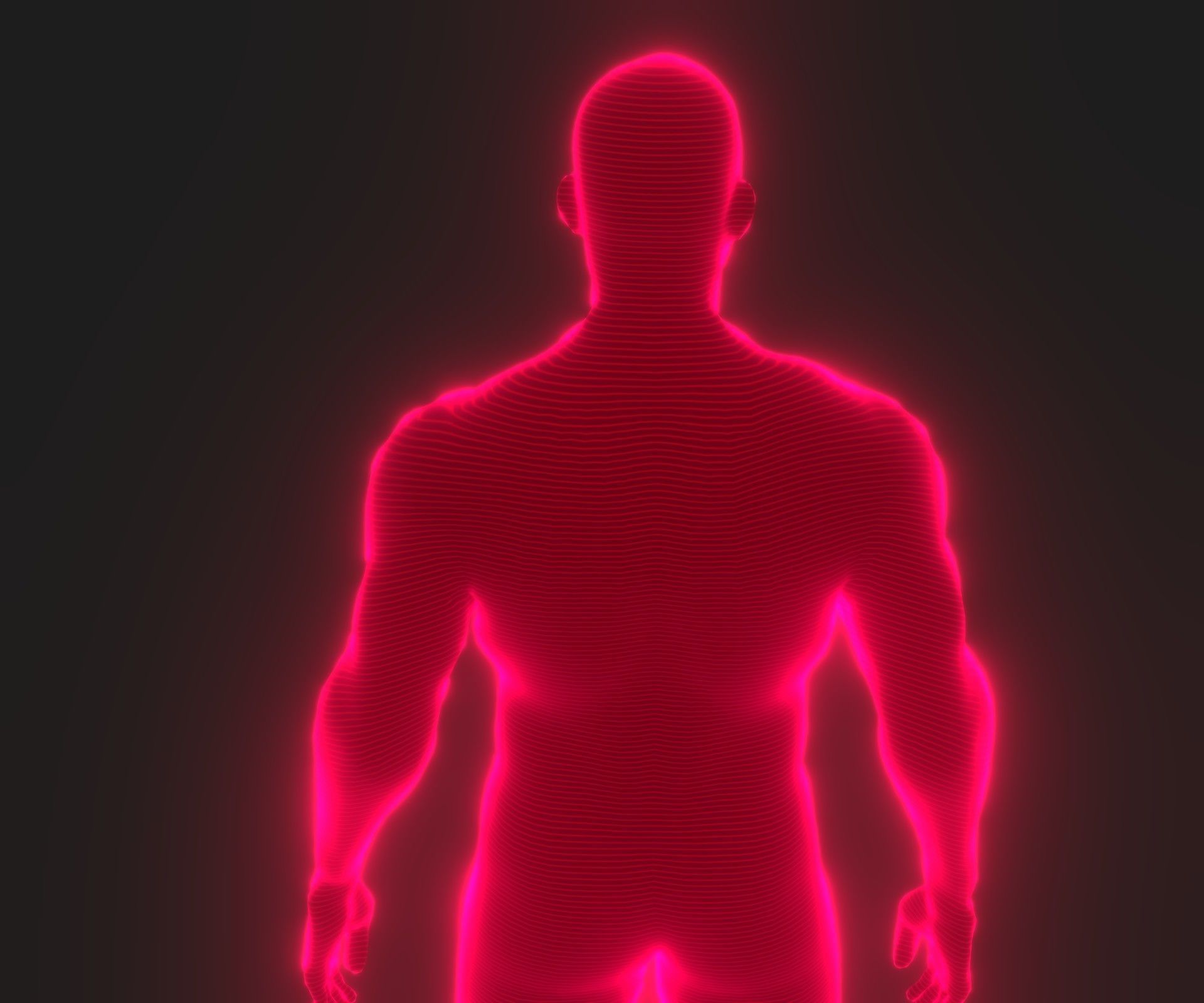 Animated Human Hologram Male and Female 3D Model 28 Animations Low-poly 3D model_41