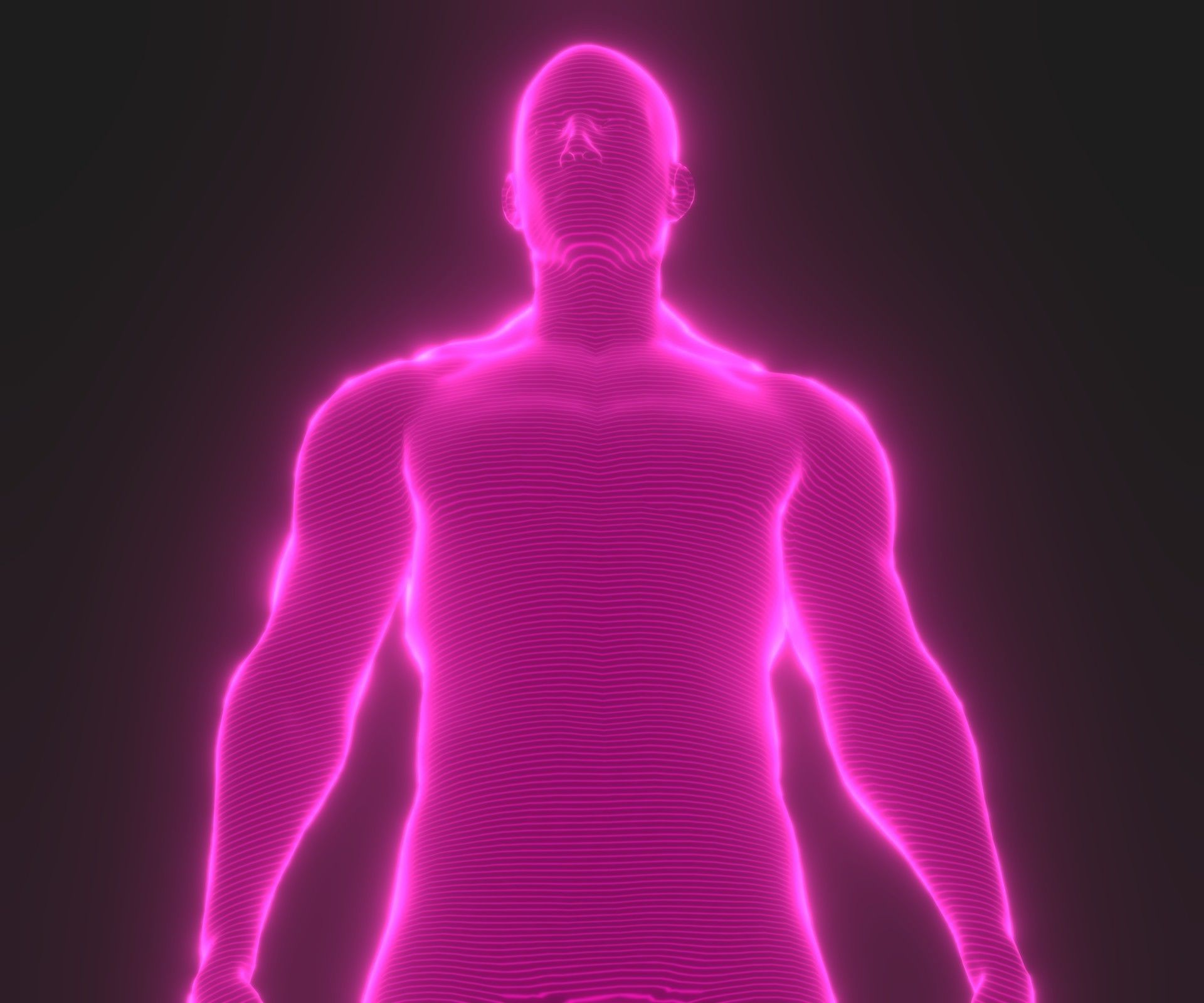 Animated Human Hologram Male and Female 3D Model 28 Animations Low-poly 3D model_29