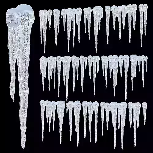 Icicles 3D model