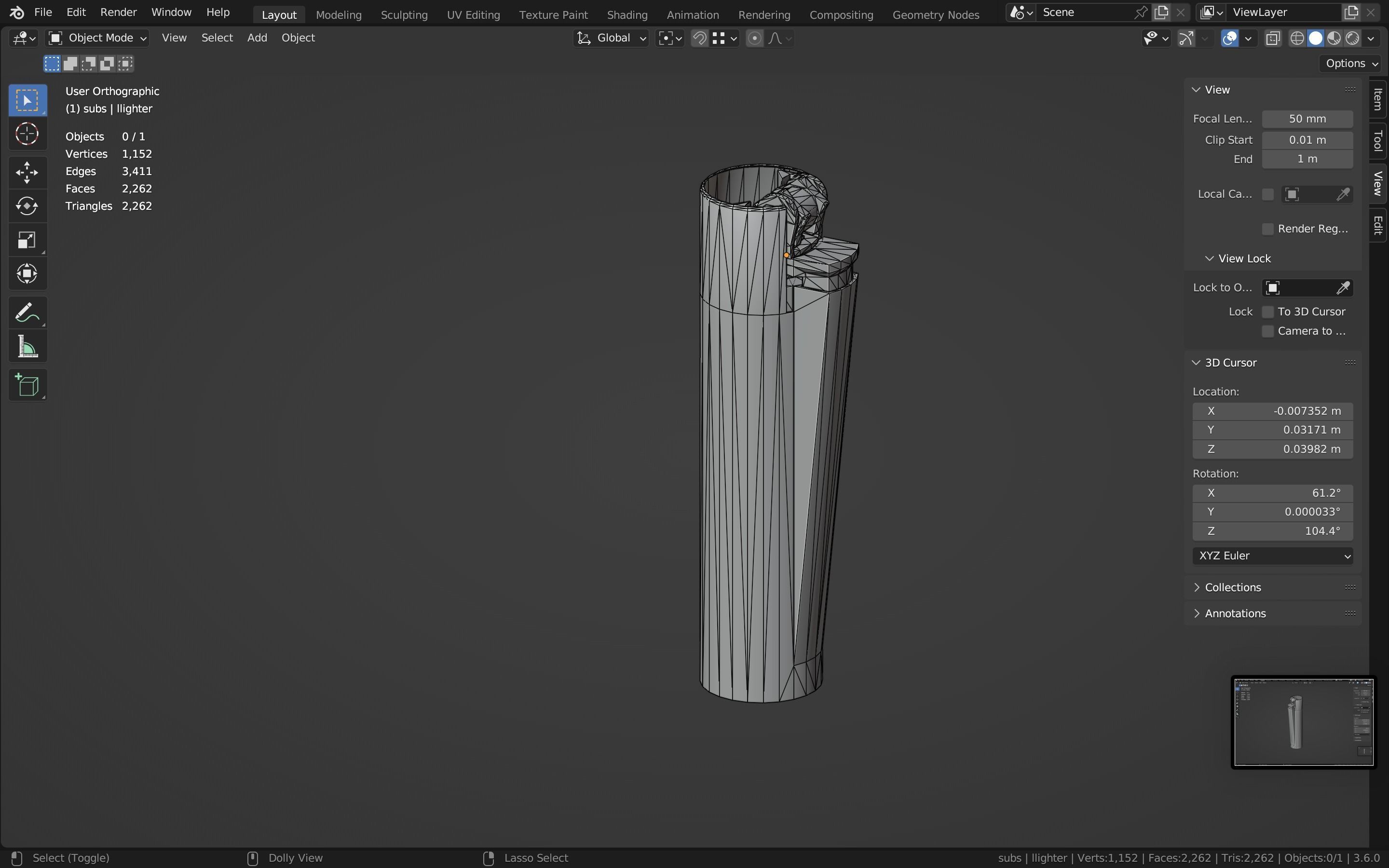 lighter  Low-poly 3D model_13