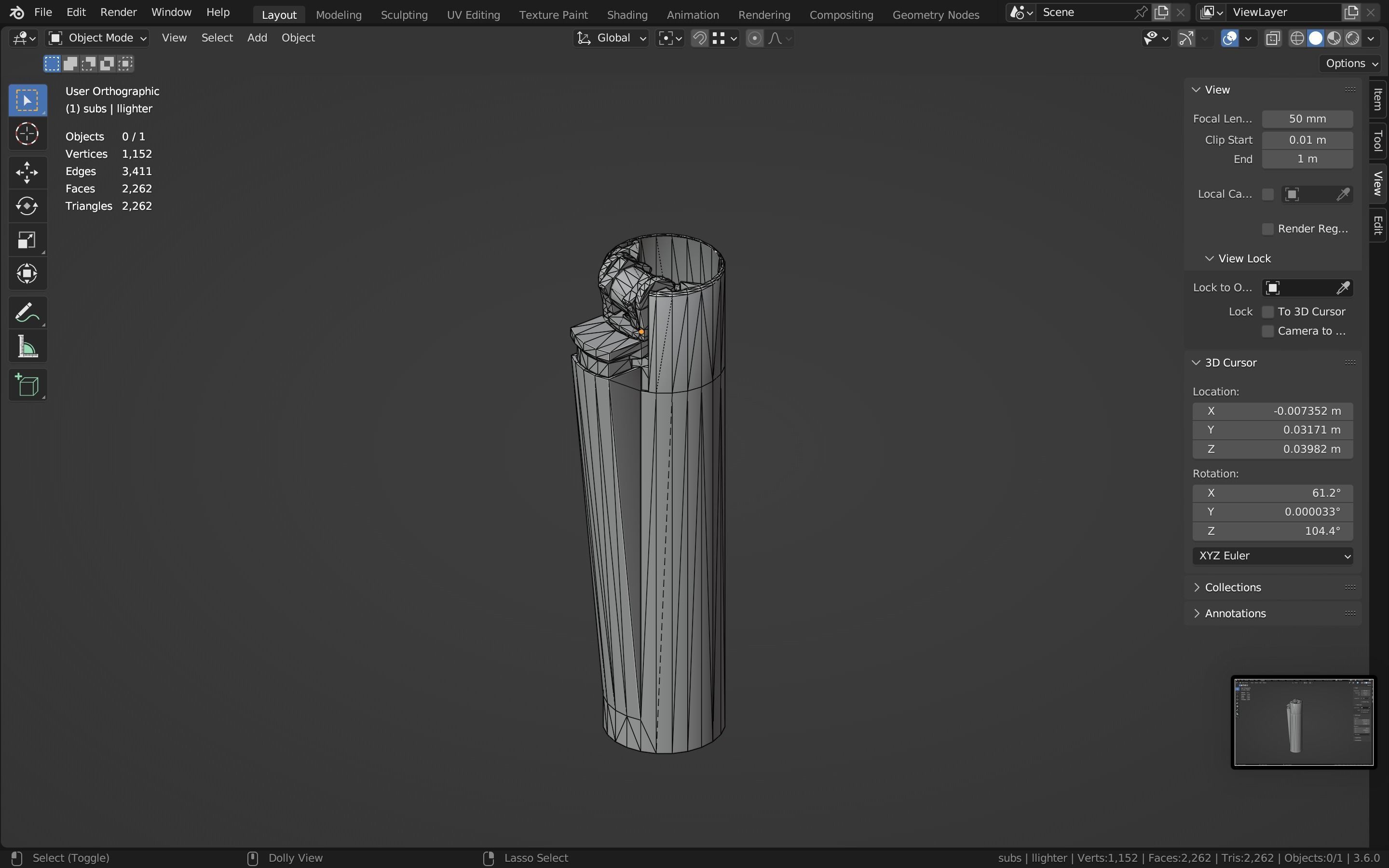 lighter  Low-poly 3D model_14