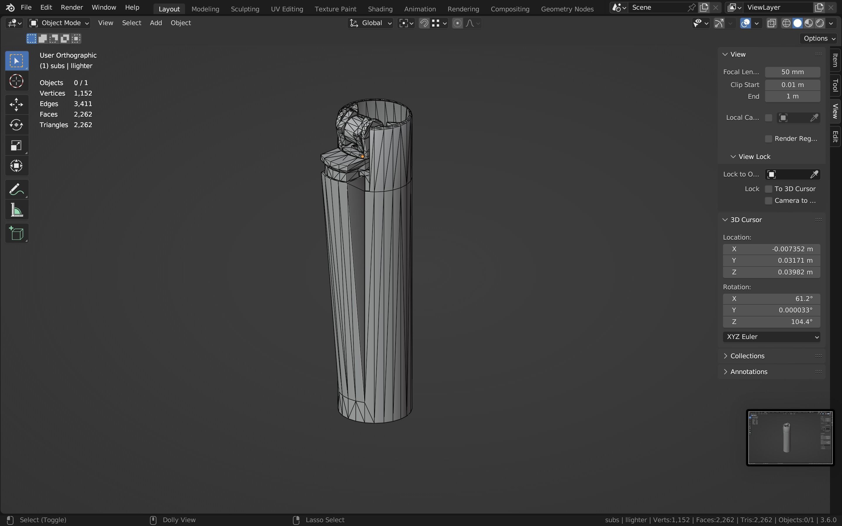 lighter  Low-poly 3D model_12