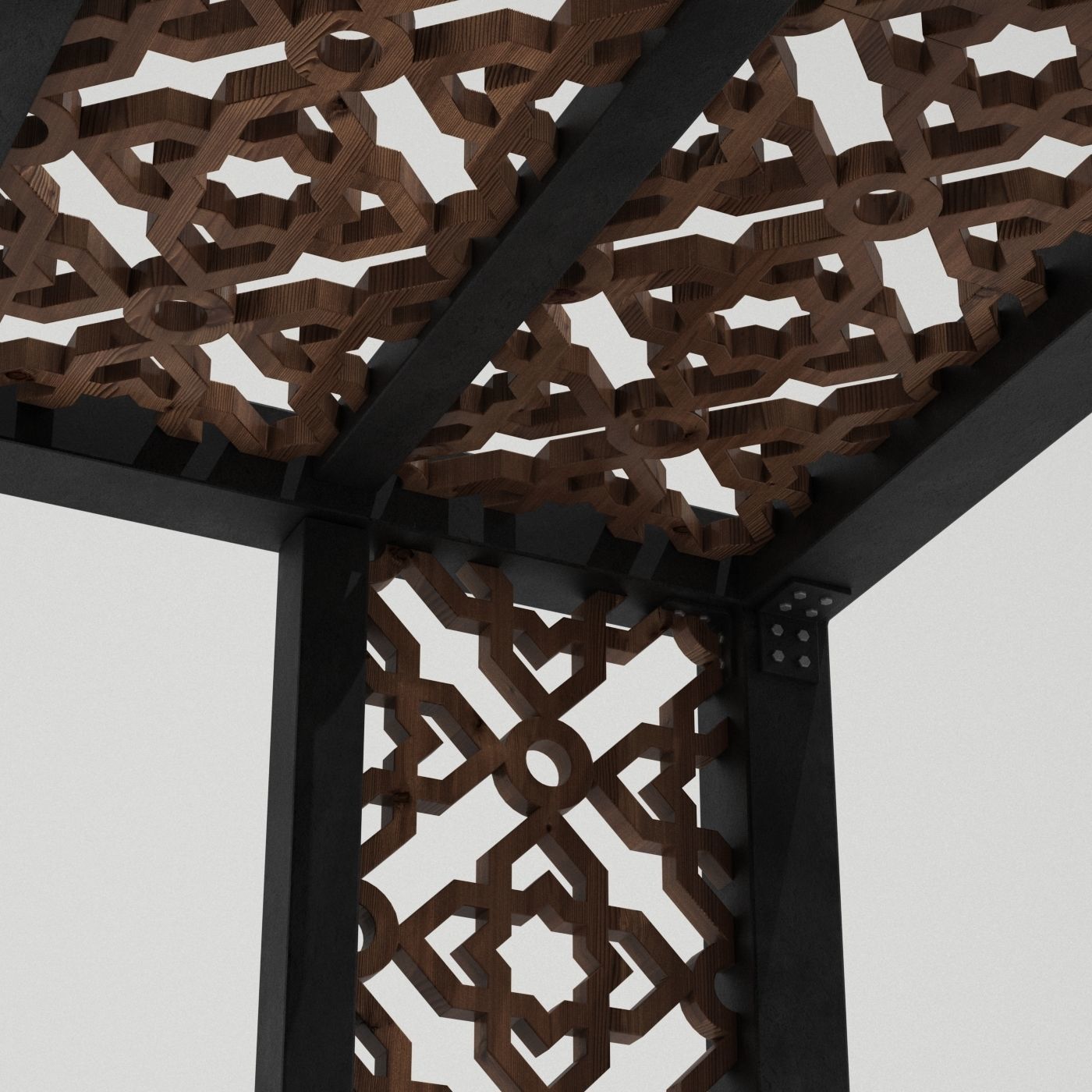 Traditional Arabic gazebo  3D model_2