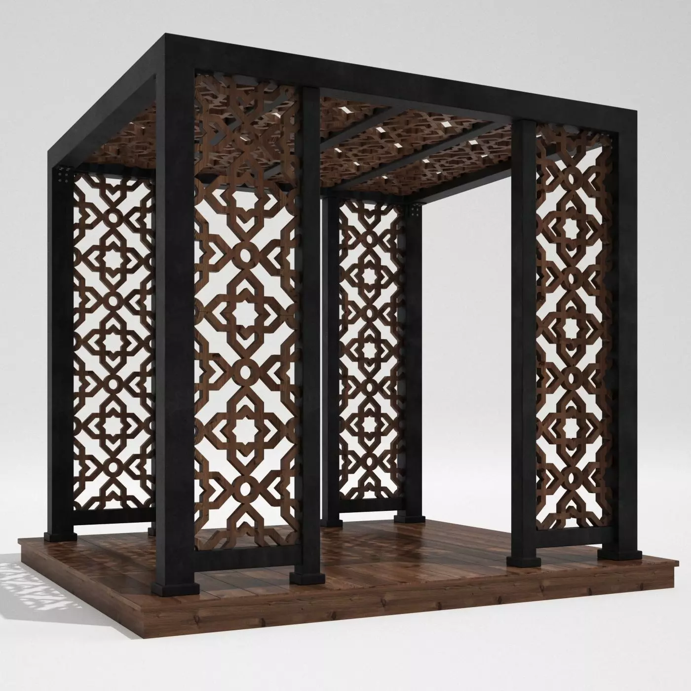 Traditional Arabic gazebo  3D model_0