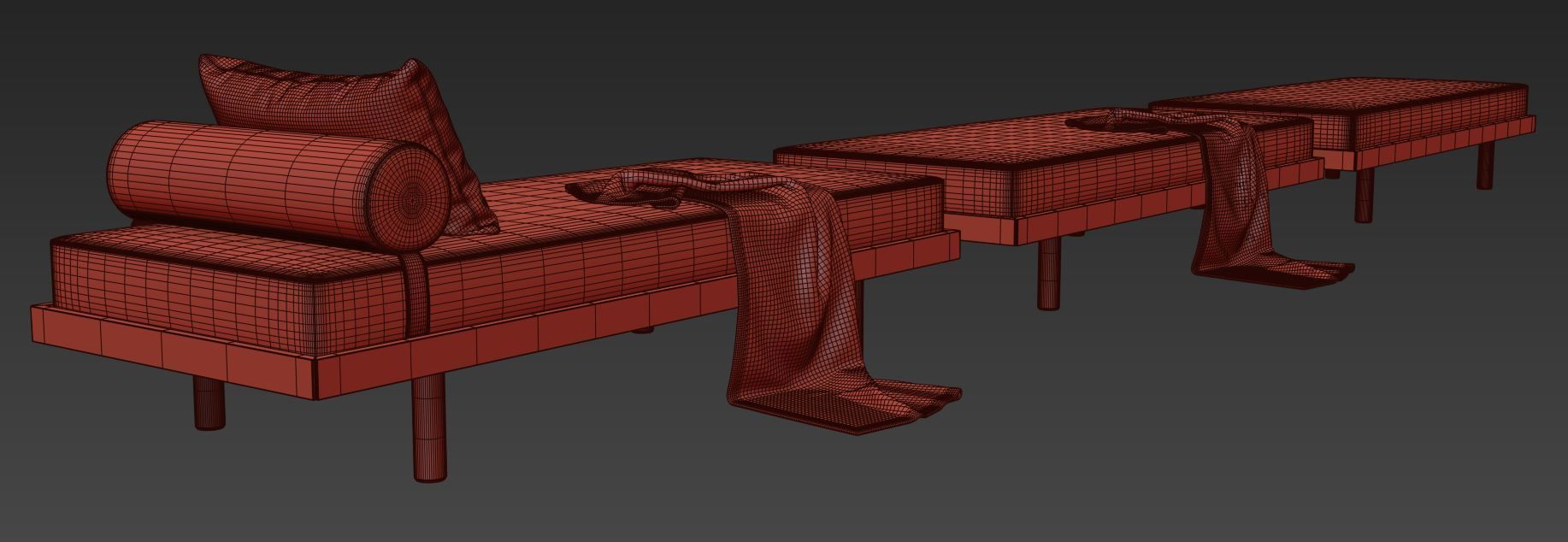 Modern Minimalist Daybed by Revival Rugs 3D model_12