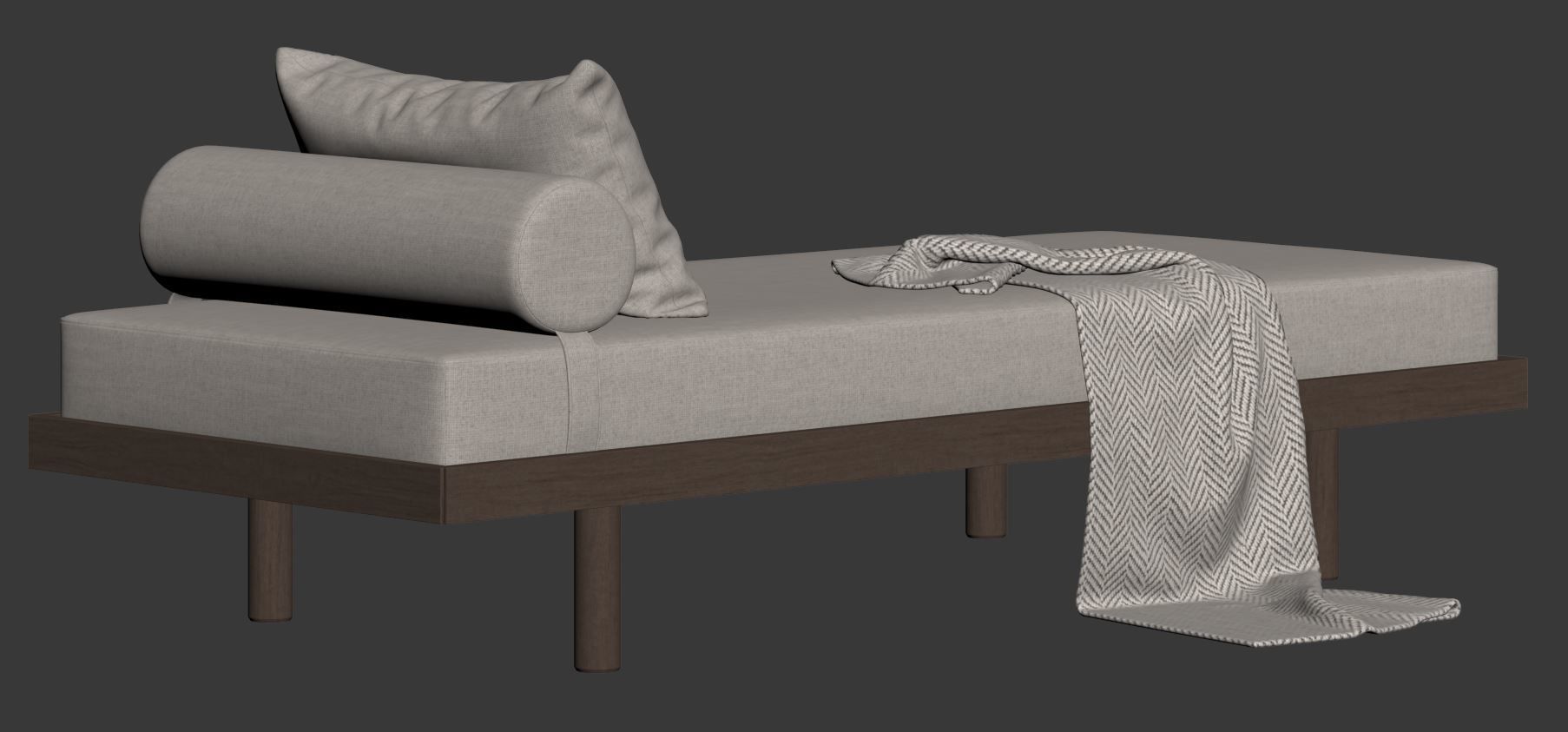 Modern Minimalist Daybed by Revival Rugs 3D model_18