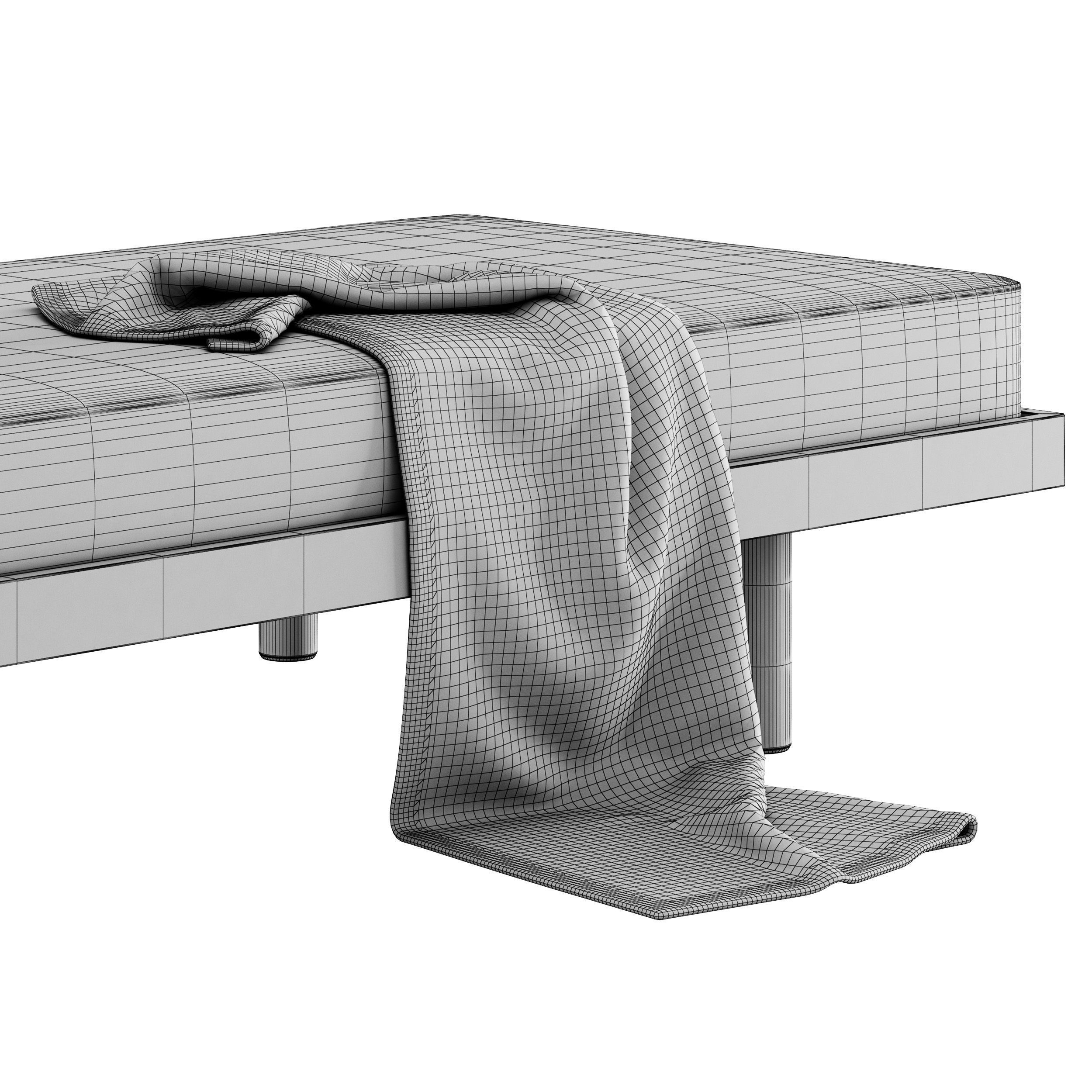 Modern Minimalist Daybed by Revival Rugs 3D model_16