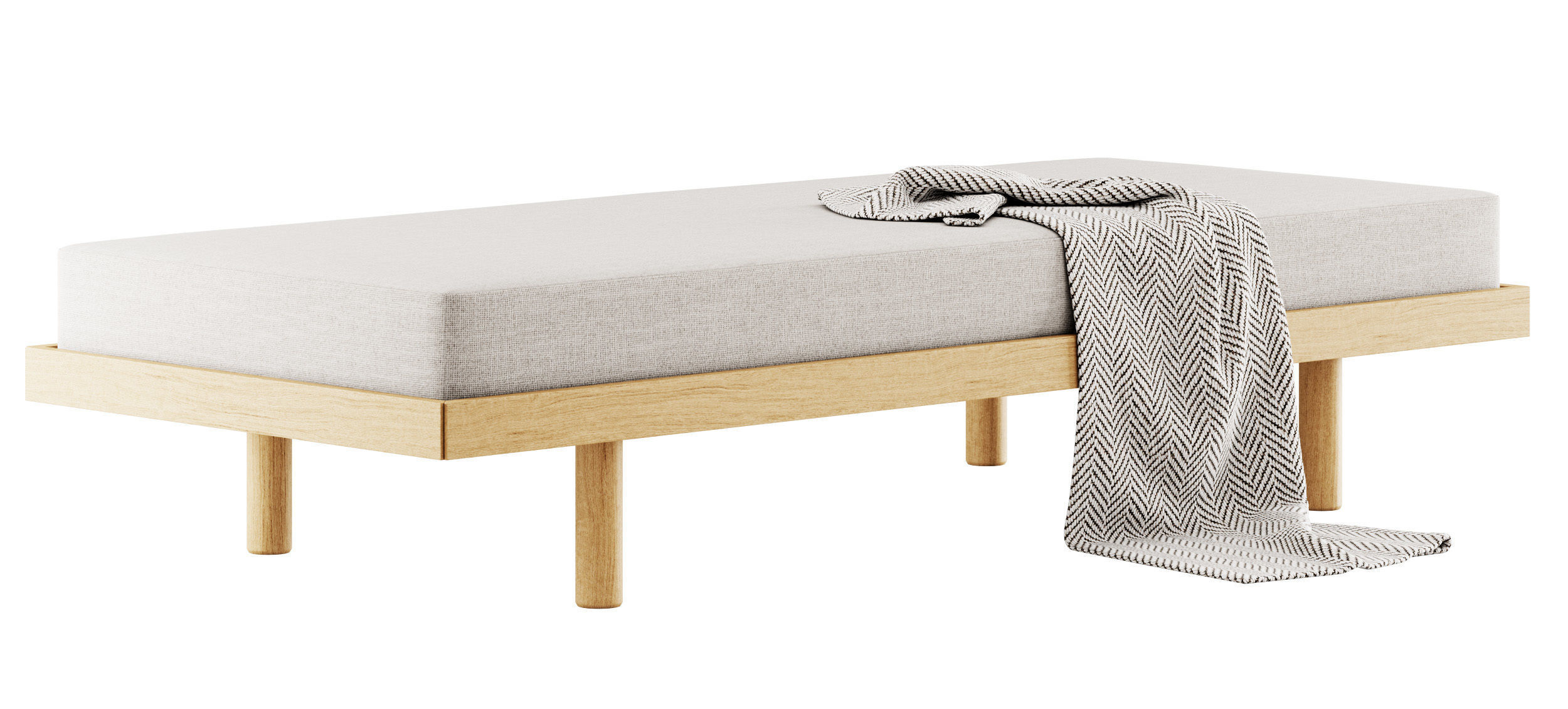 Modern Minimalist Daybed by Revival Rugs 3D model_8
