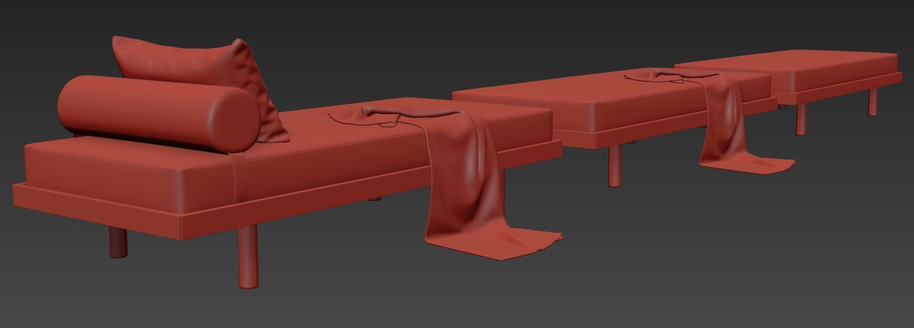 Modern Minimalist Daybed by Revival Rugs 3D model_11