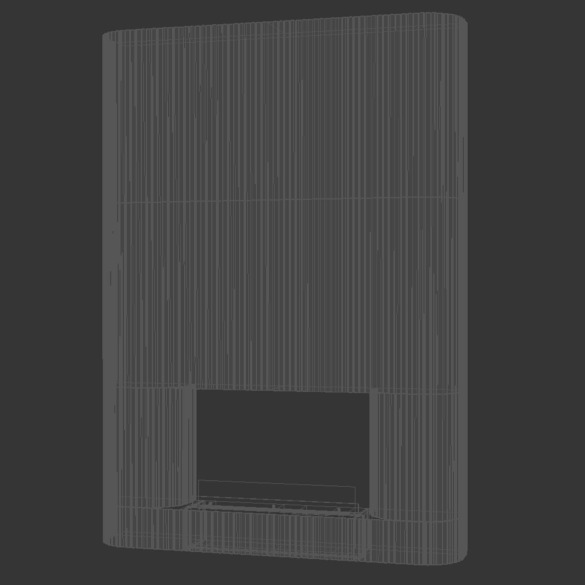 Planika fireplace with fluted tile wall 3D model_10