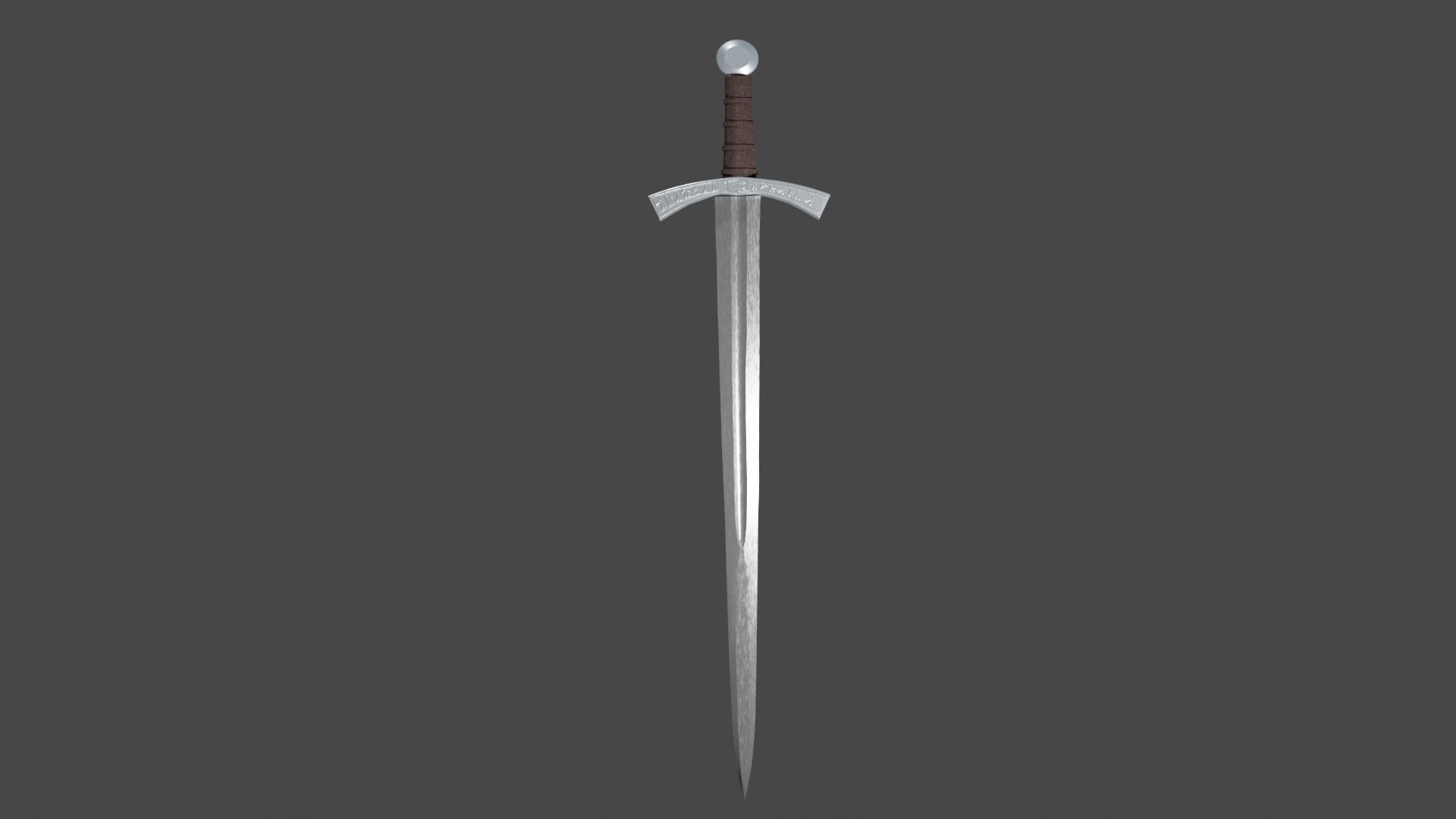 Excalibur sword with Falchion handle Low-poly 3D model_6