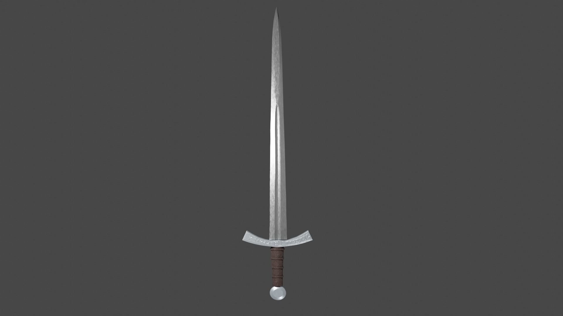 Excalibur sword with Falchion handle Low-poly 3D model_7