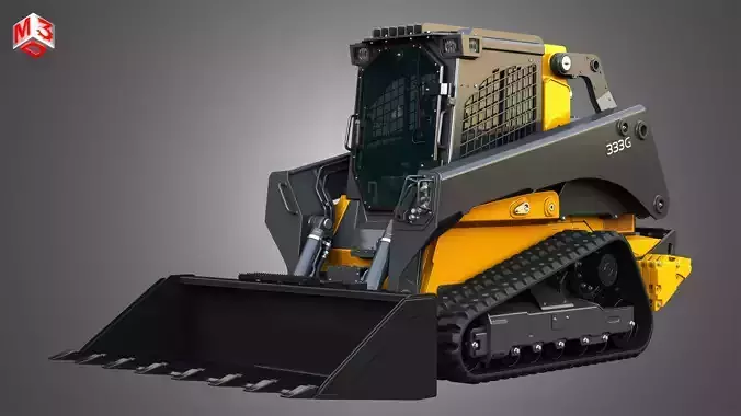 333G Compact Track Loader with Forestry Package - Bucket 3D model