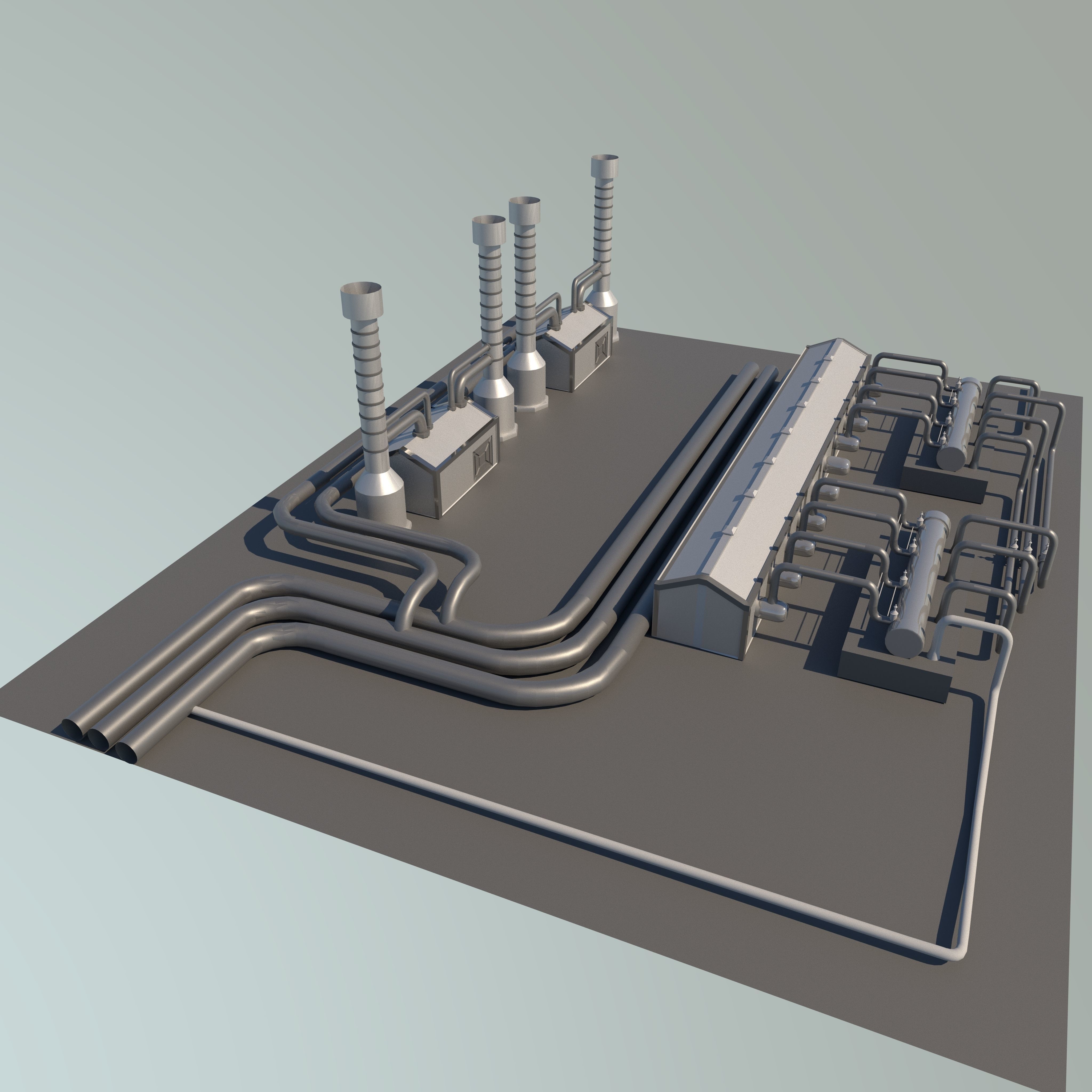 factory Low-poly 3D model_5