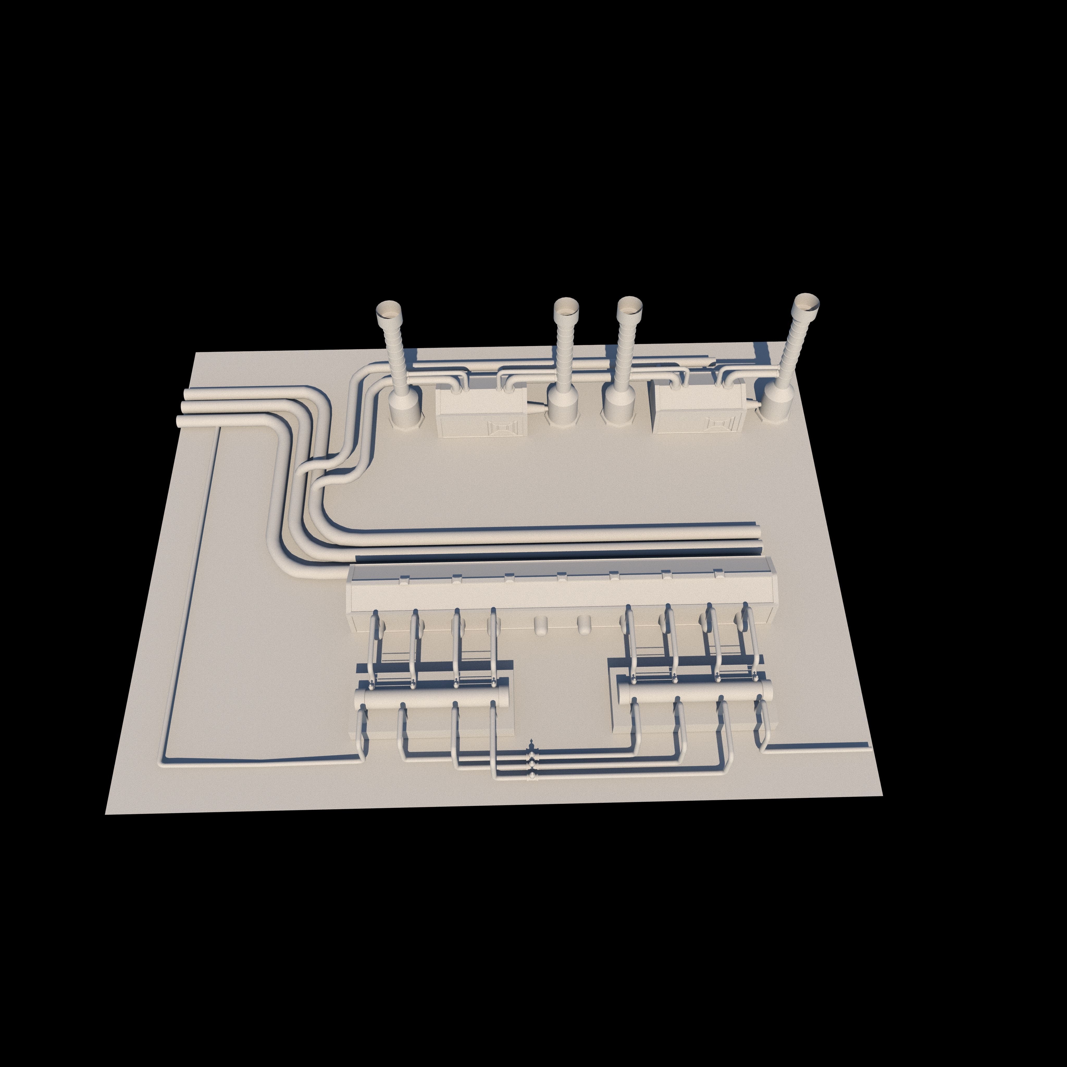 factory Low-poly 3D model_6
