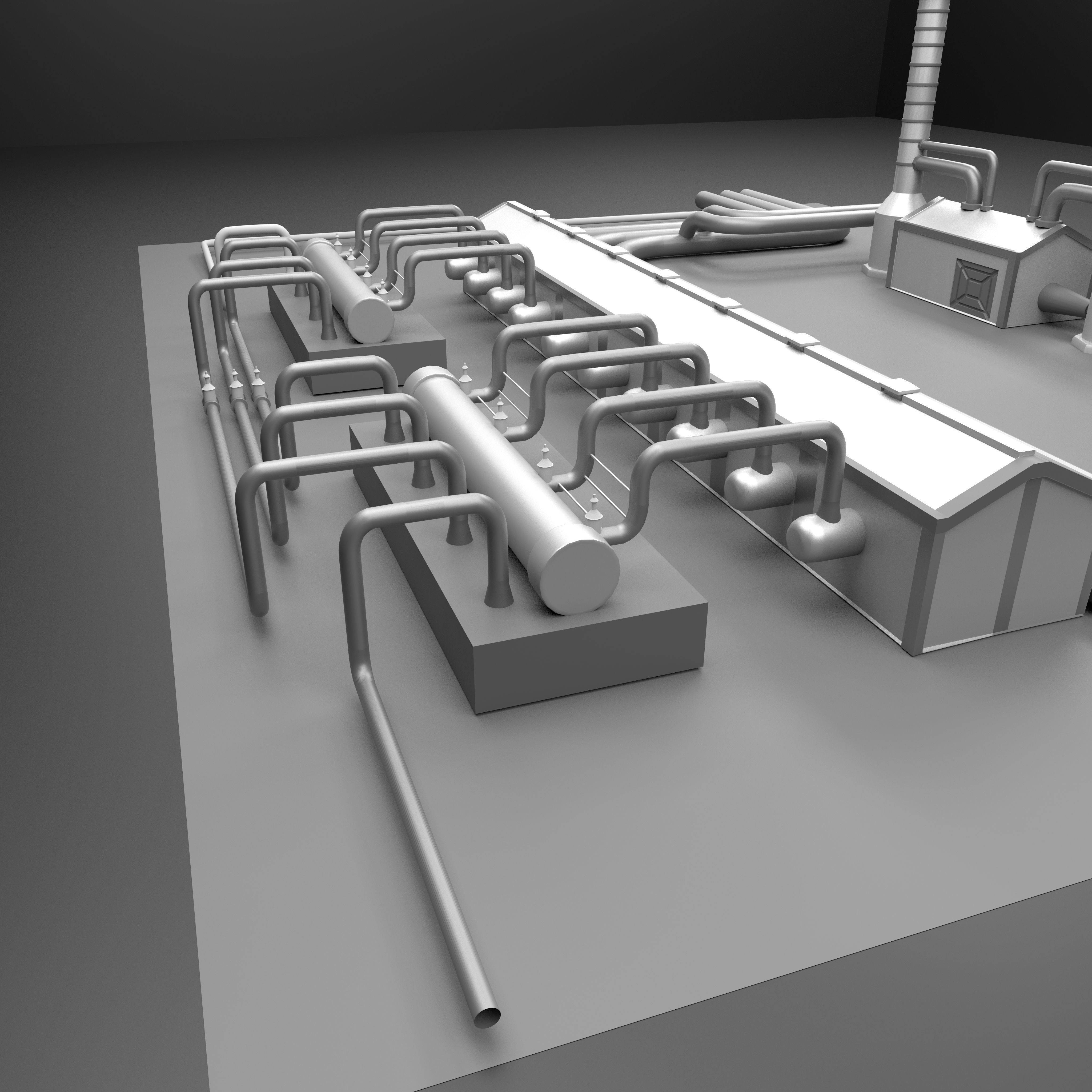 factory Low-poly 3D model_7