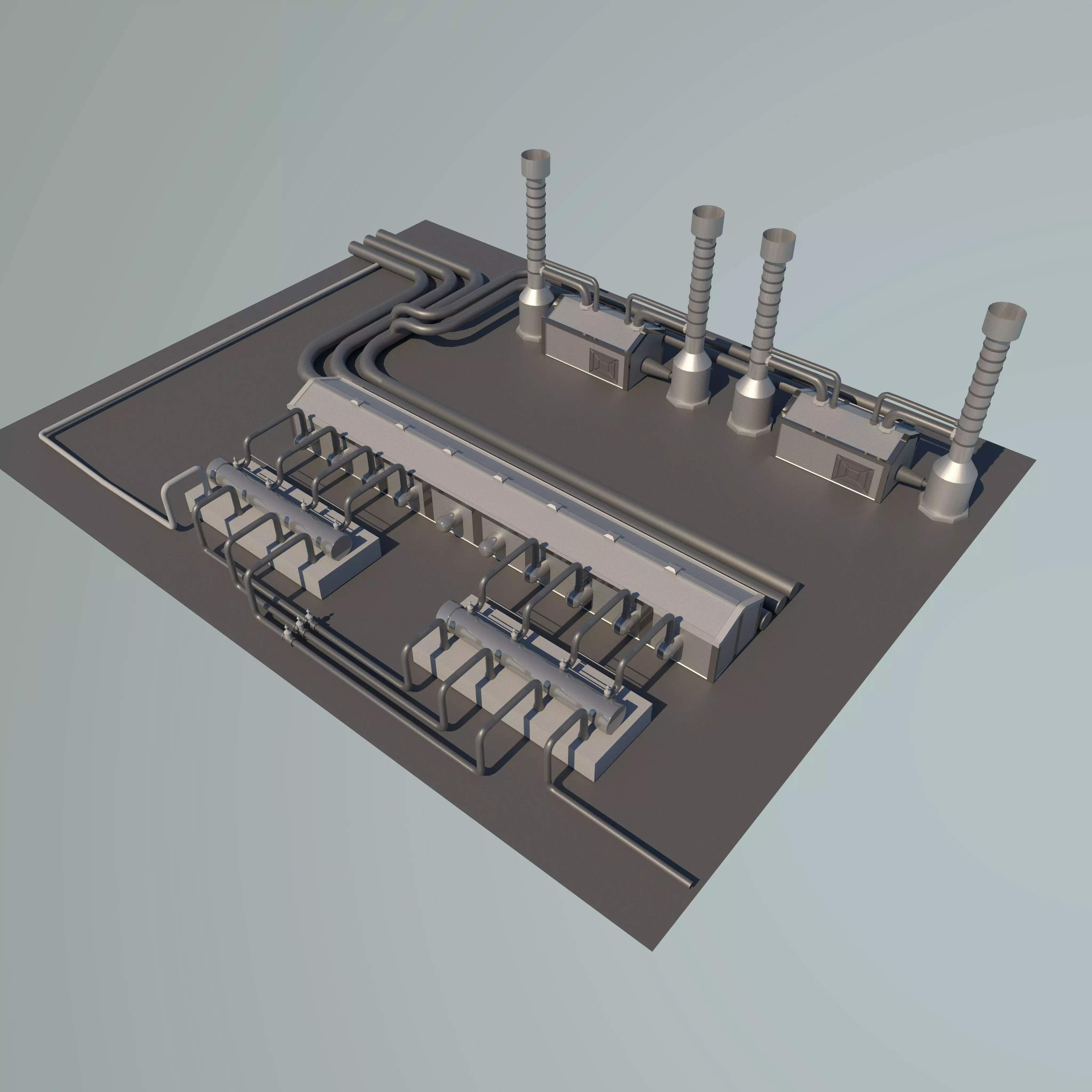 factory Low-poly 3D model_0