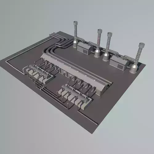 factory Low-poly 3D model
