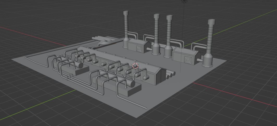 factory Low-poly 3D model_8