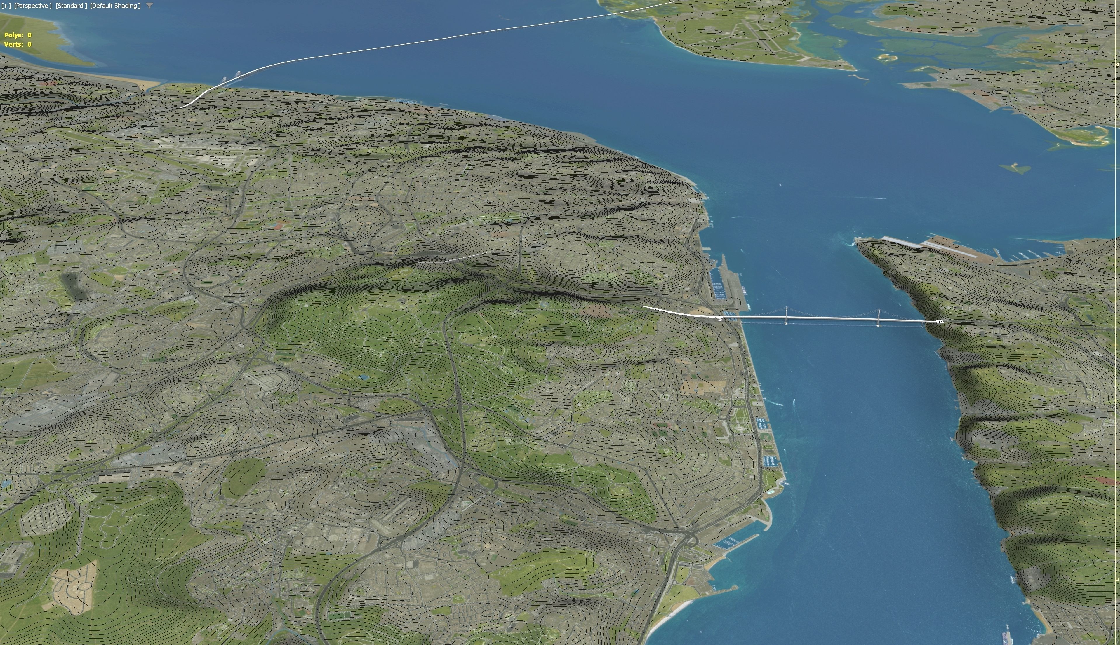 Lisbon - 3D Terrain Model Low-poly 3D model_11