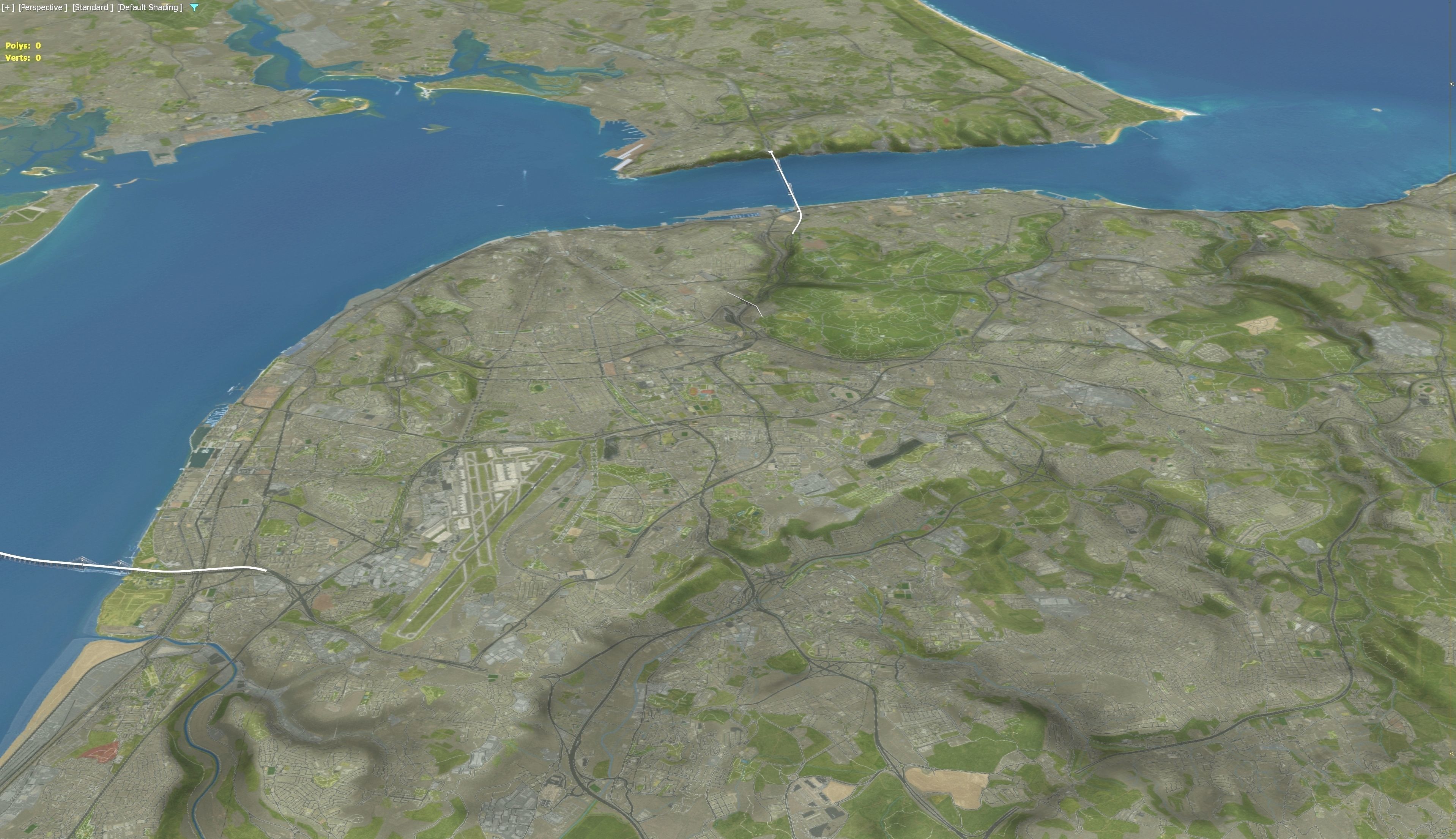 Lisbon - 3D Terrain Model Low-poly 3D model_16