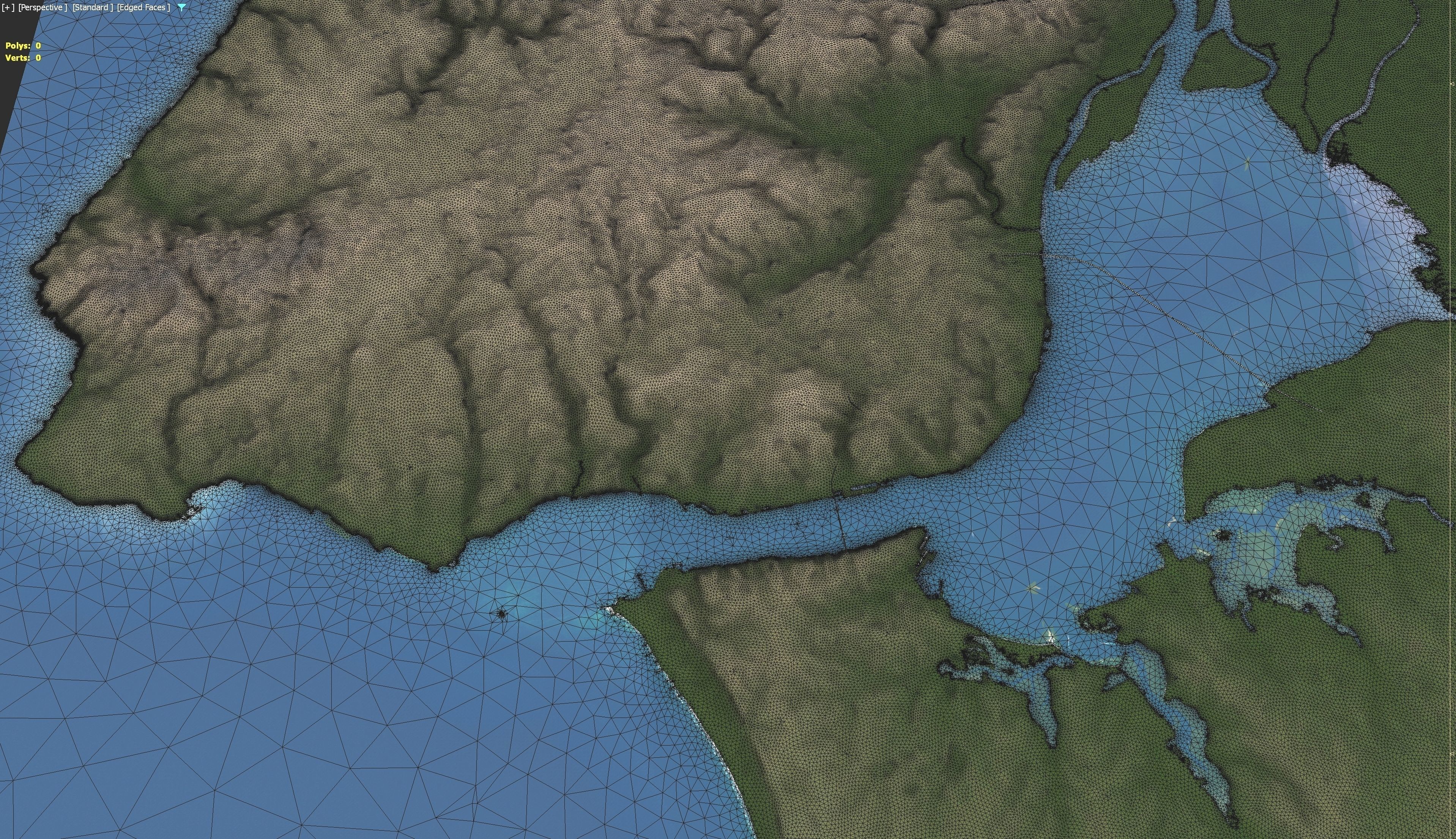 Lisbon - 3D Terrain Model Low-poly 3D model_1