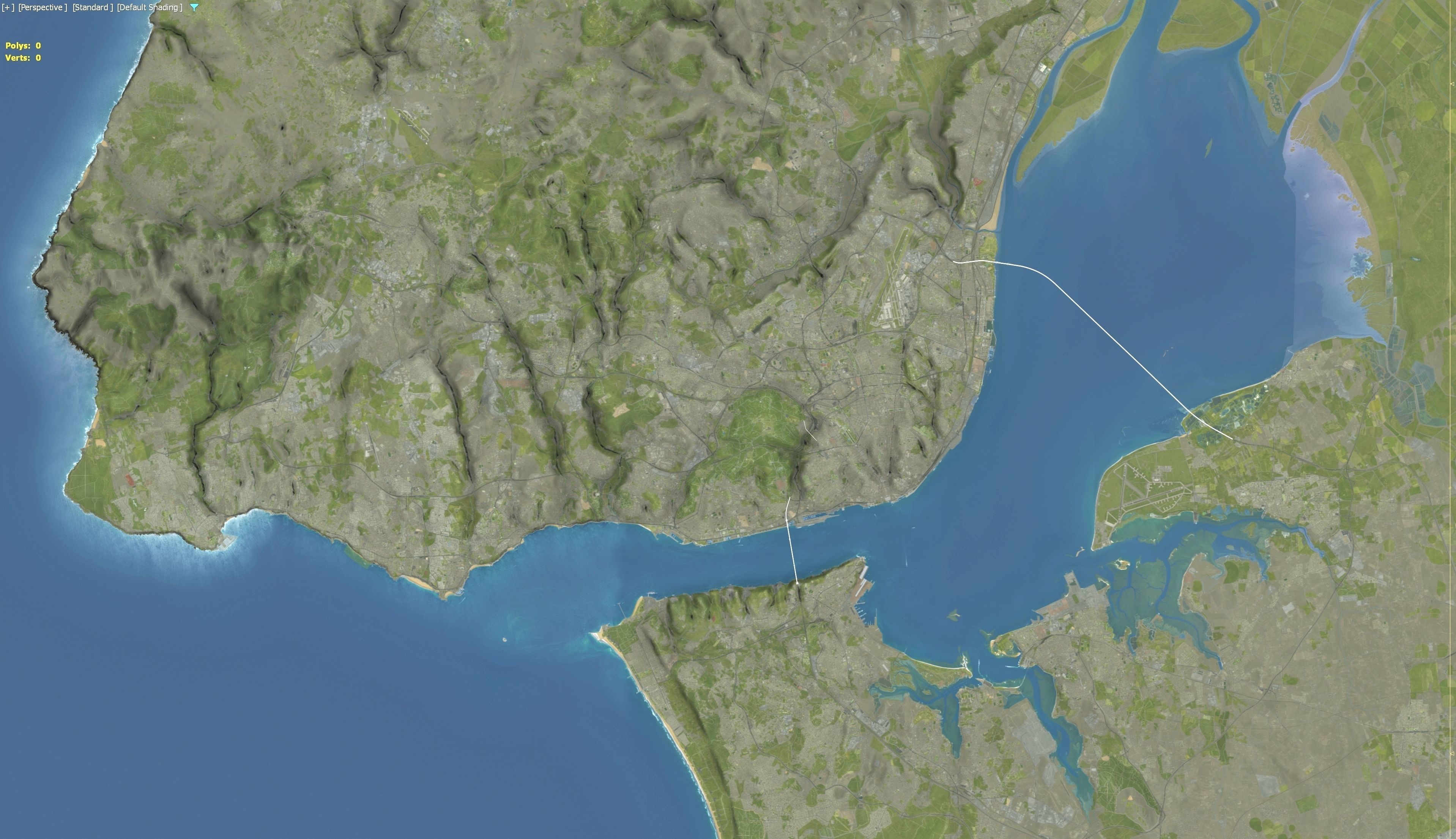 Lisbon - 3D Terrain Model Low-poly 3D model_32