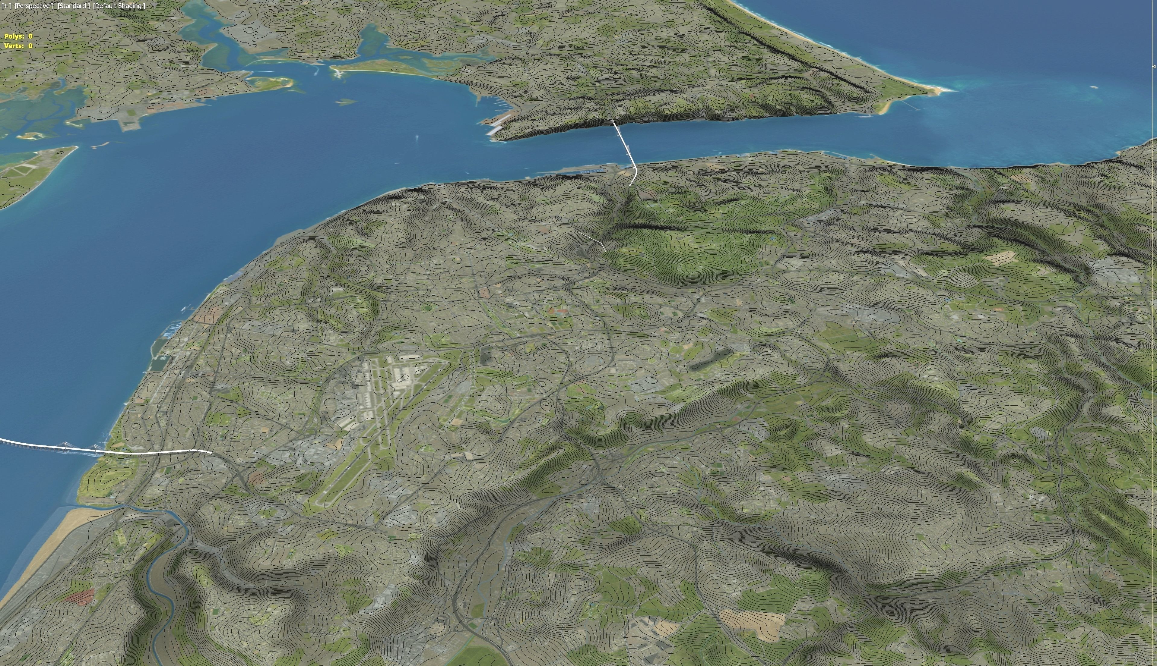 Lisbon - 3D Terrain Model Low-poly 3D model_15