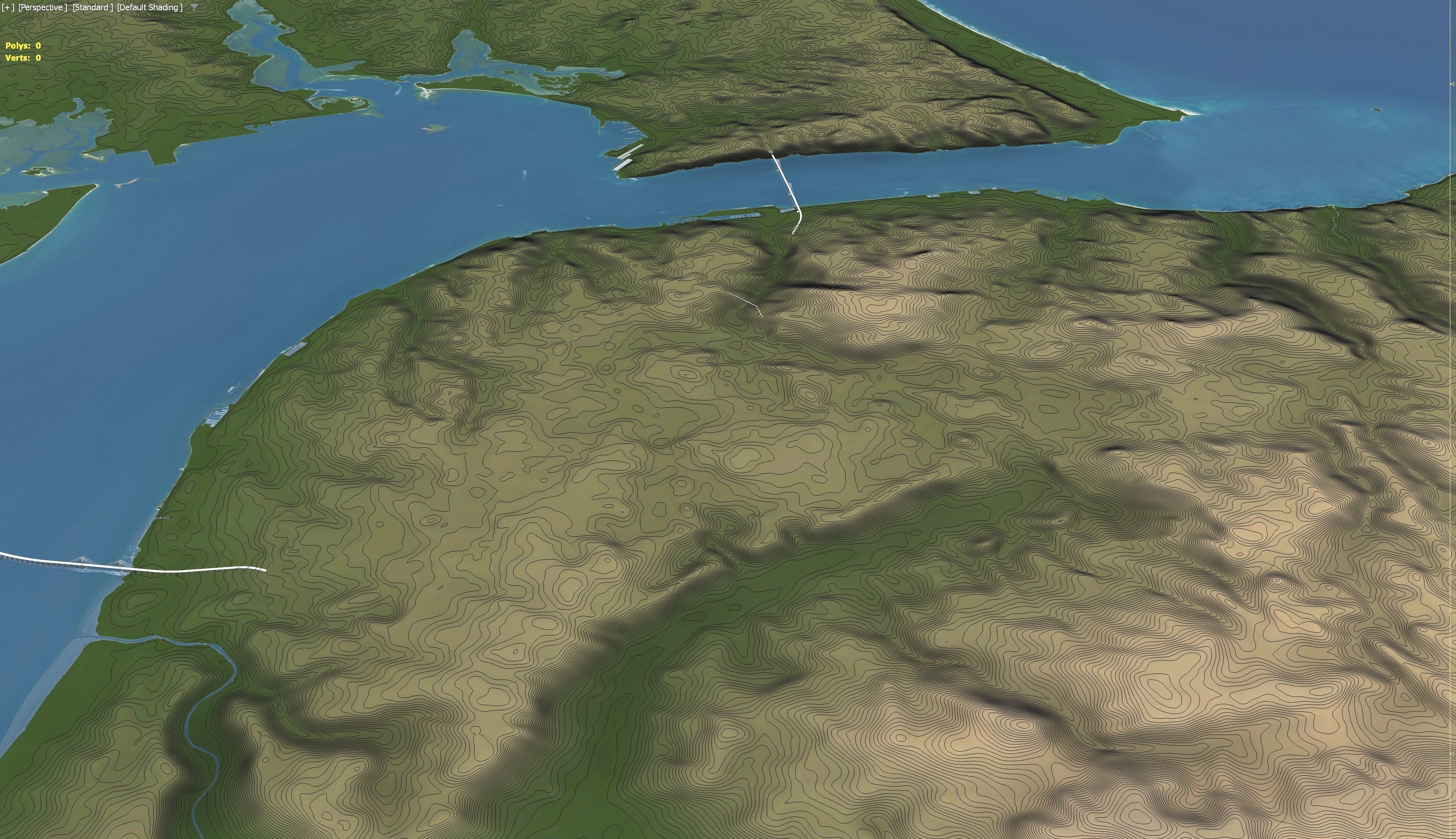 Lisbon - 3D Terrain Model Low-poly 3D model_14