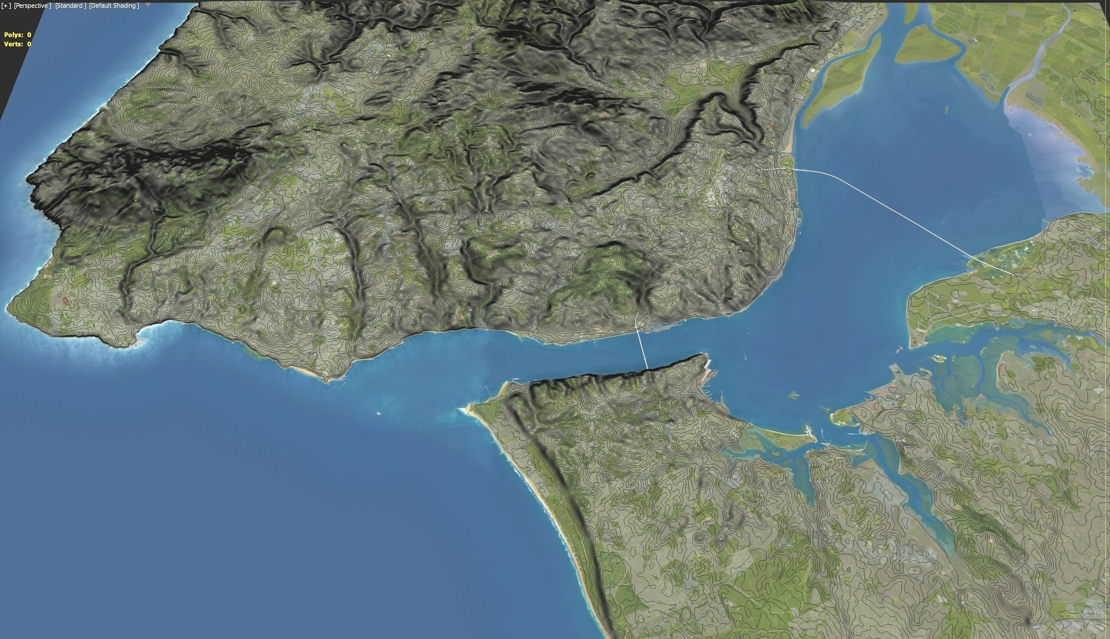 Lisbon - 3D Terrain Model Low-poly 3D model_35