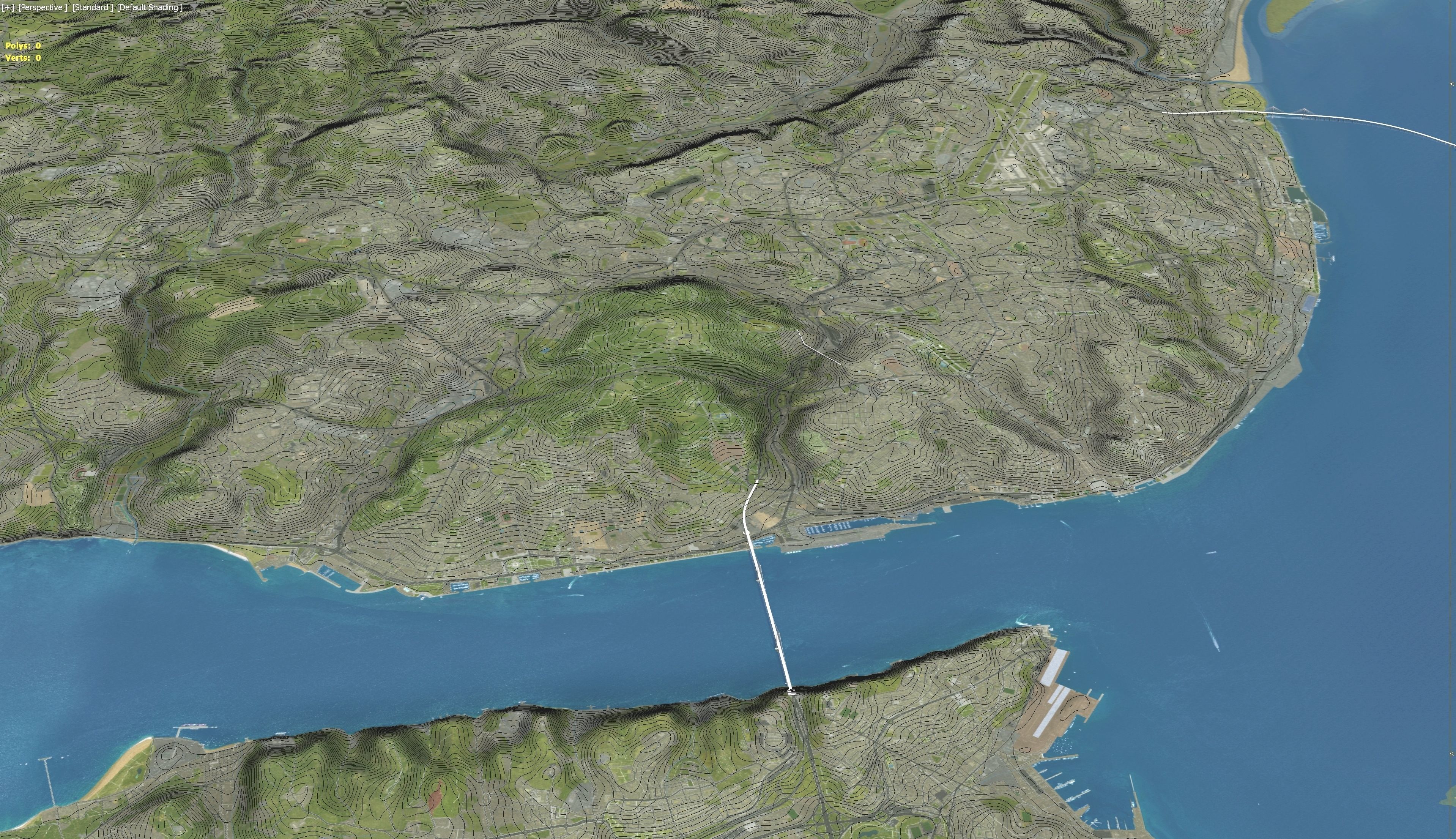 Lisbon - 3D Terrain Model Low-poly 3D model_7