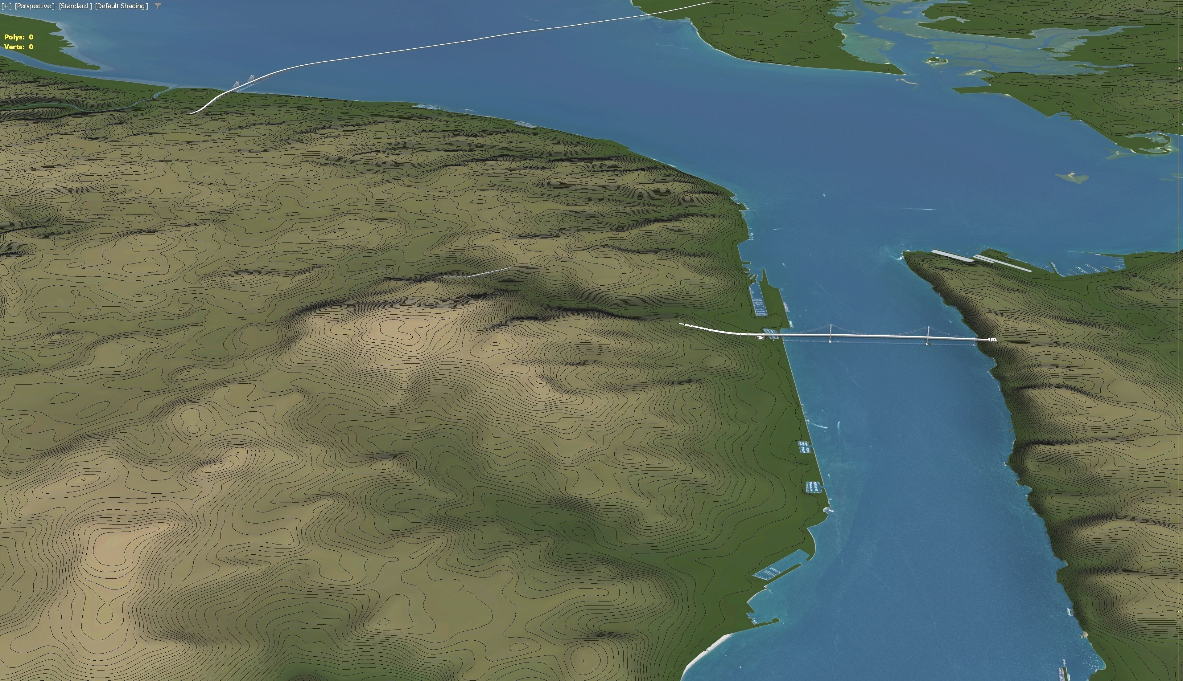 Lisbon - 3D Terrain Model Low-poly 3D model_10