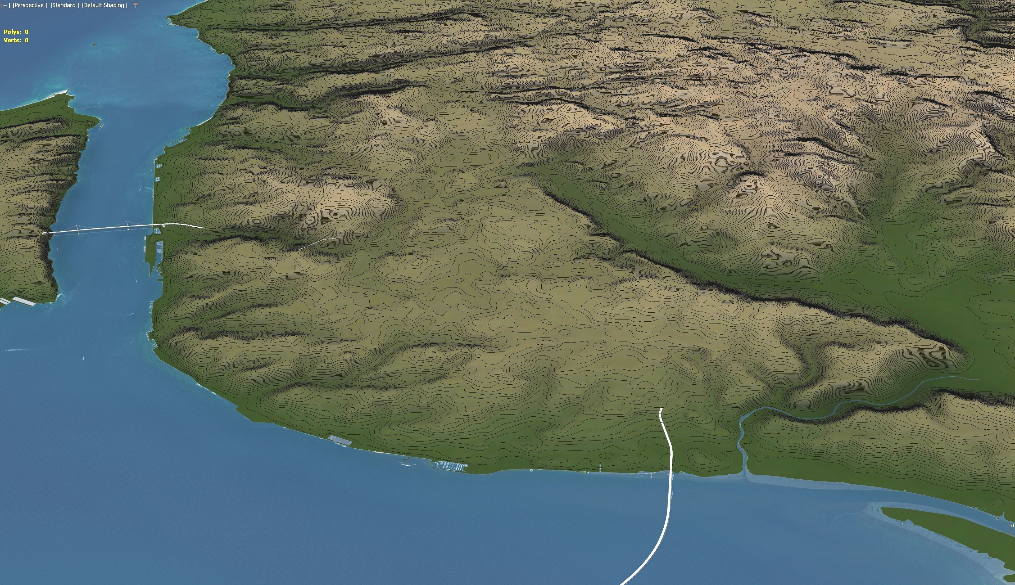 Lisbon - 3D Terrain Model Low-poly 3D model_18