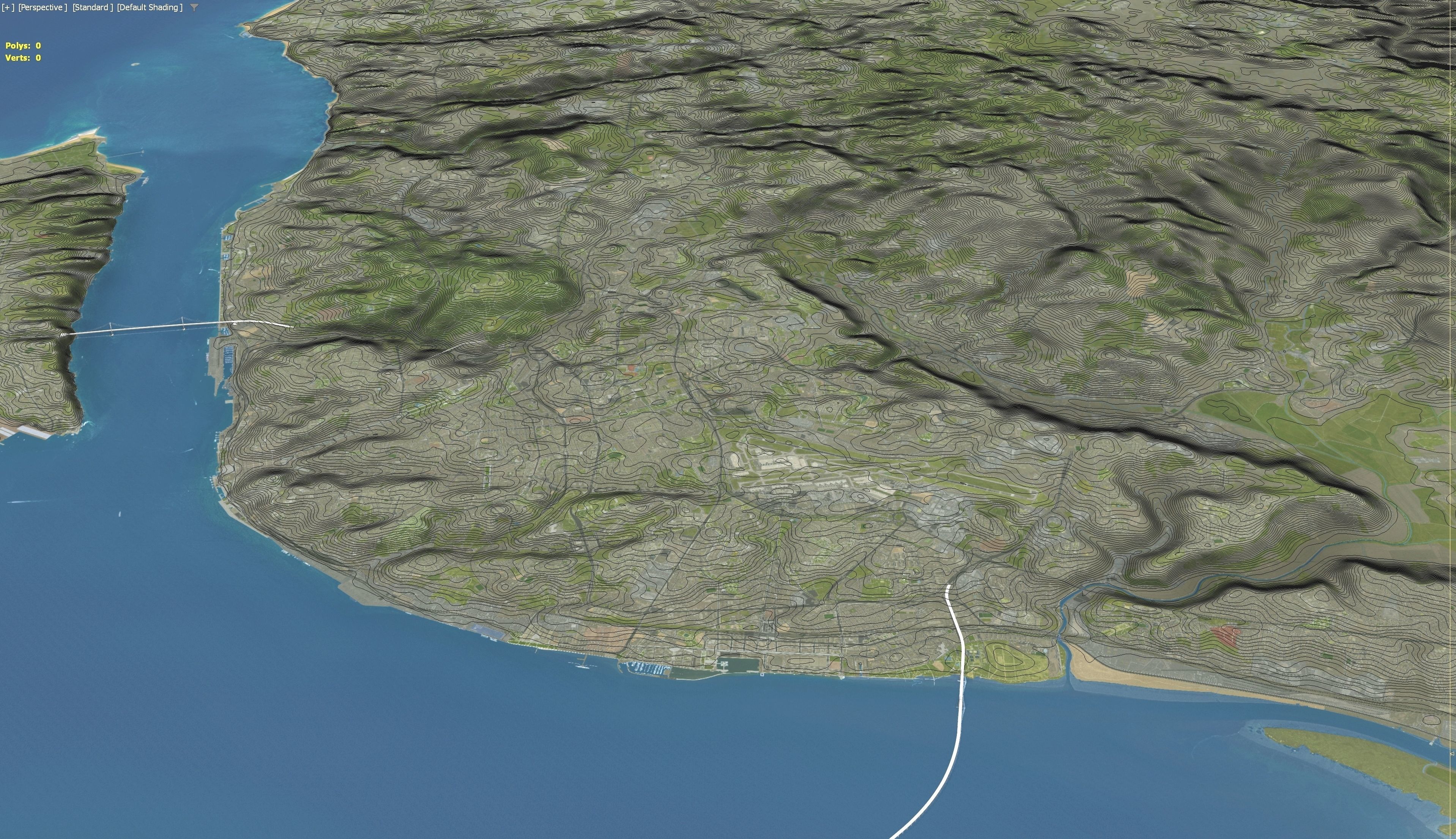 Lisbon - 3D Terrain Model Low-poly 3D model_19