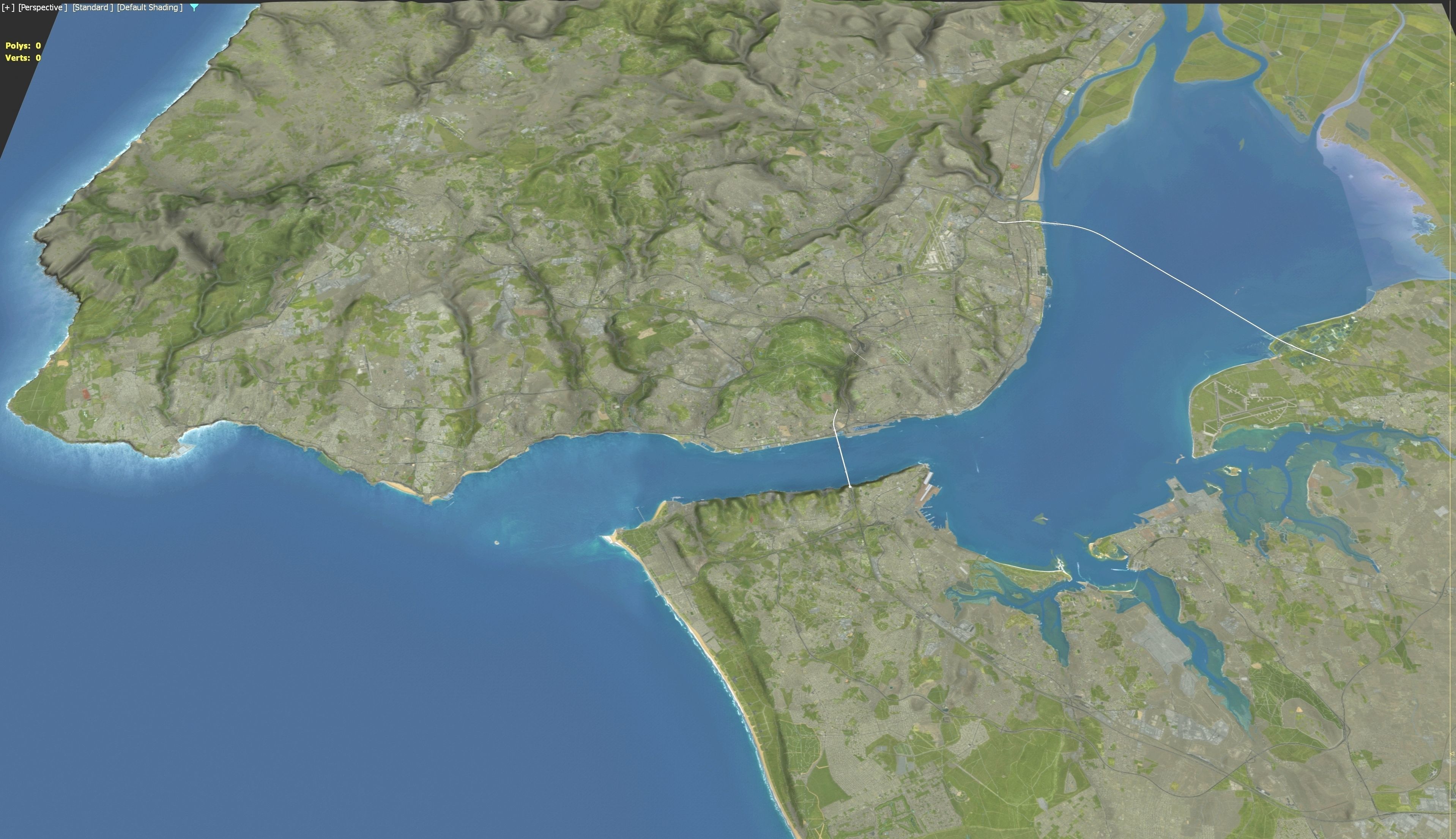 Lisbon - 3D Terrain Model Low-poly 3D model_36