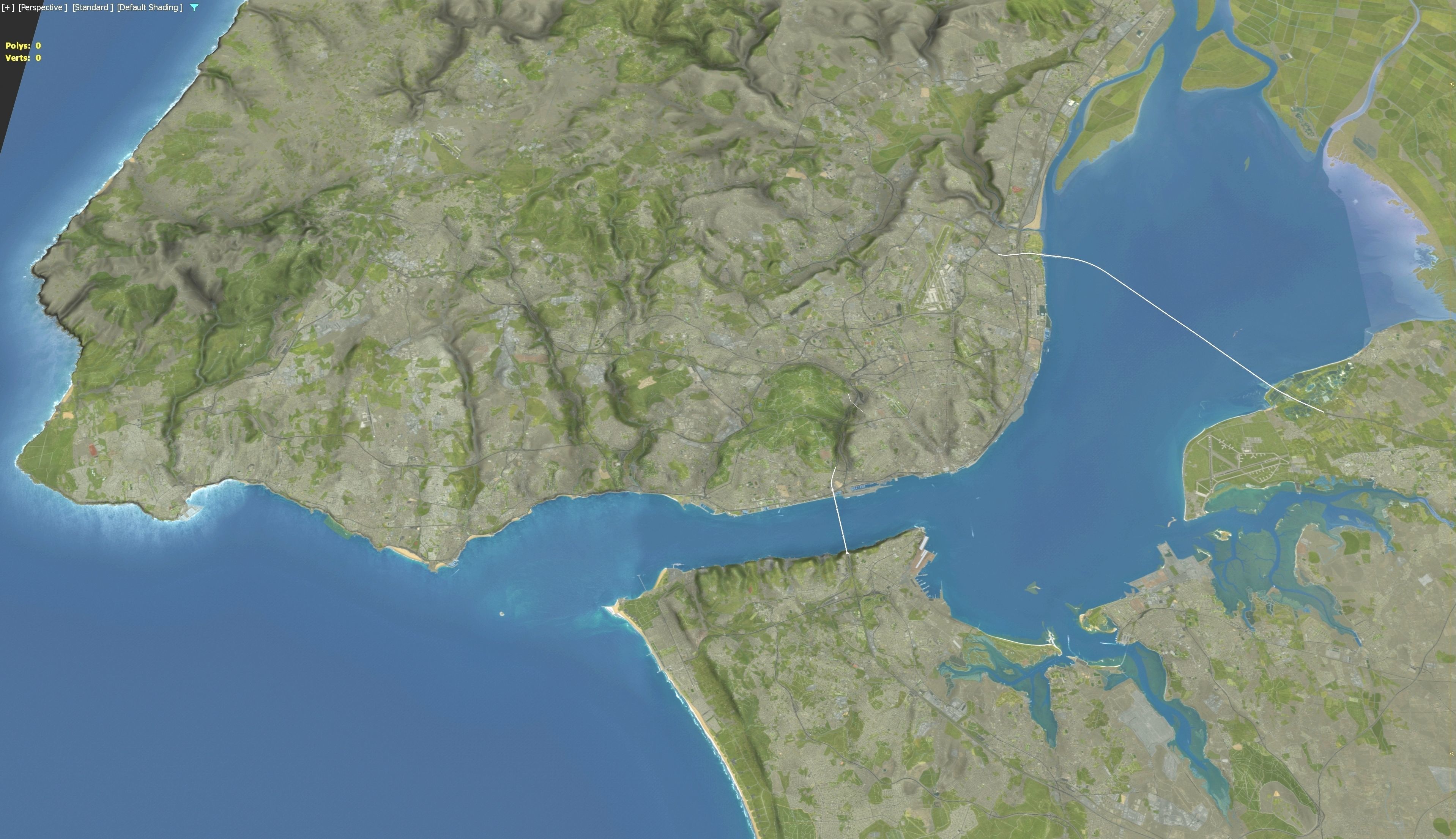 Lisbon - 3D Terrain Model Low-poly 3D model_4