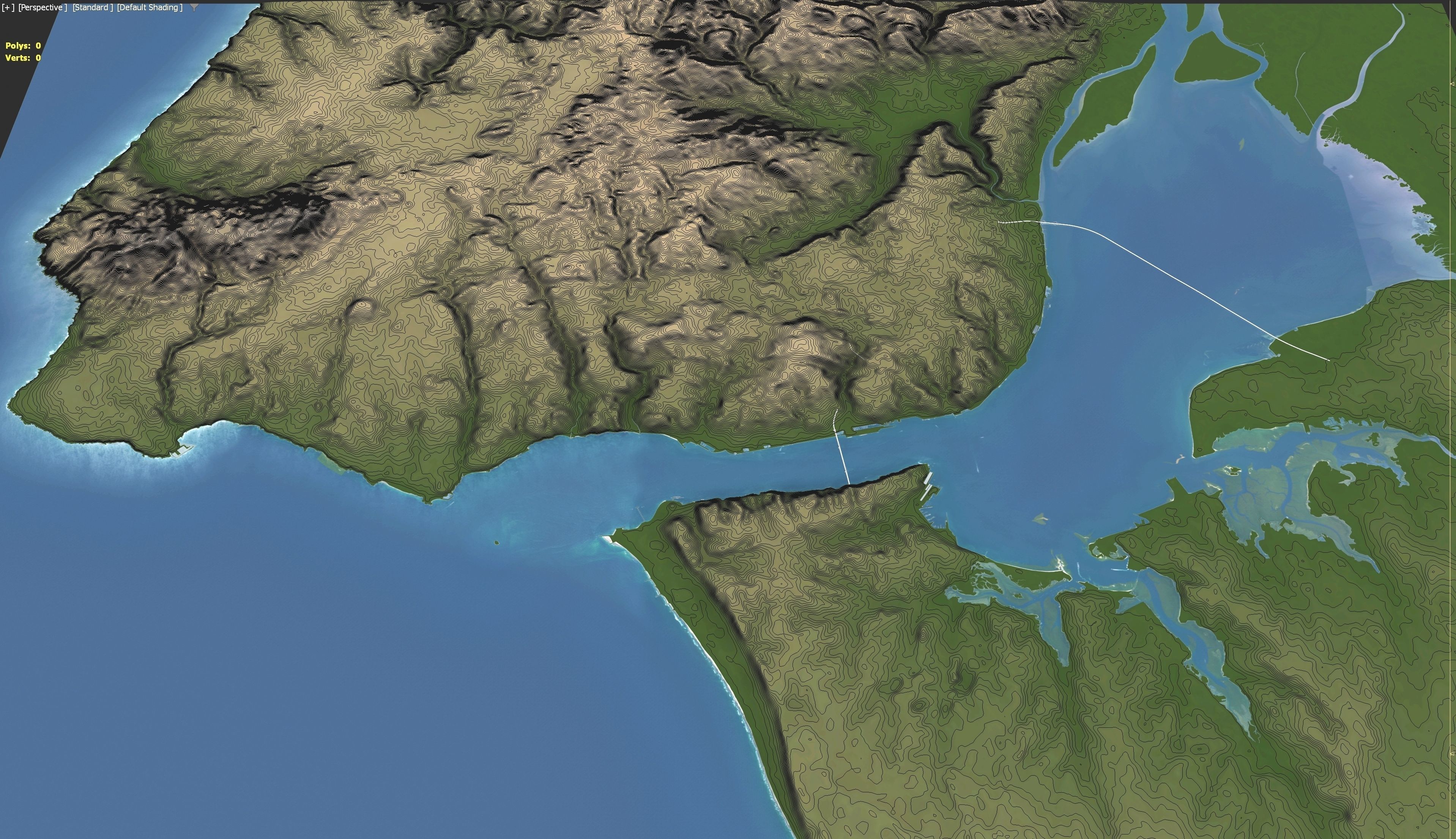 Lisbon - 3D Terrain Model Low-poly 3D model_34