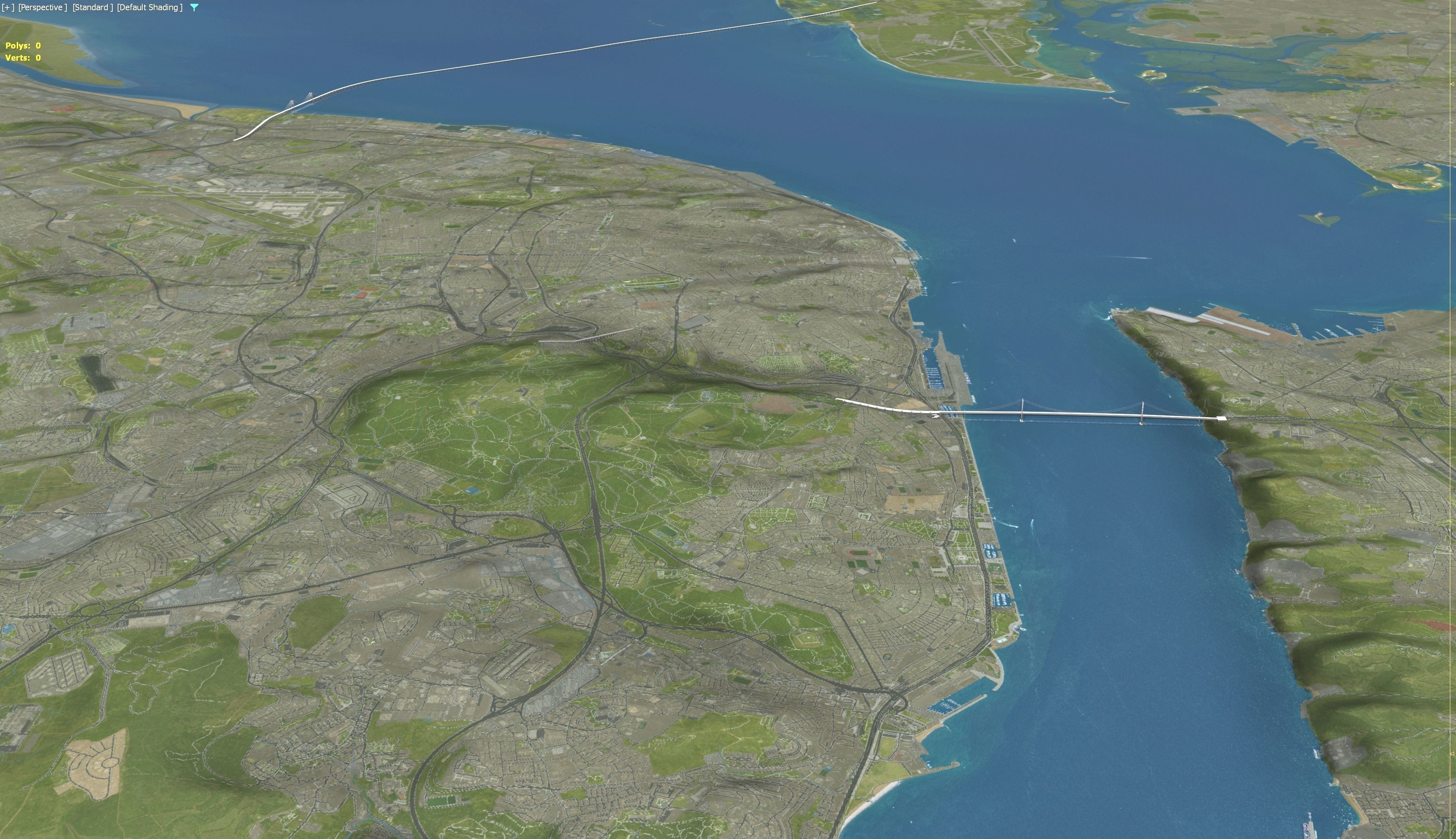 Lisbon - 3D Terrain Model Low-poly 3D model_12