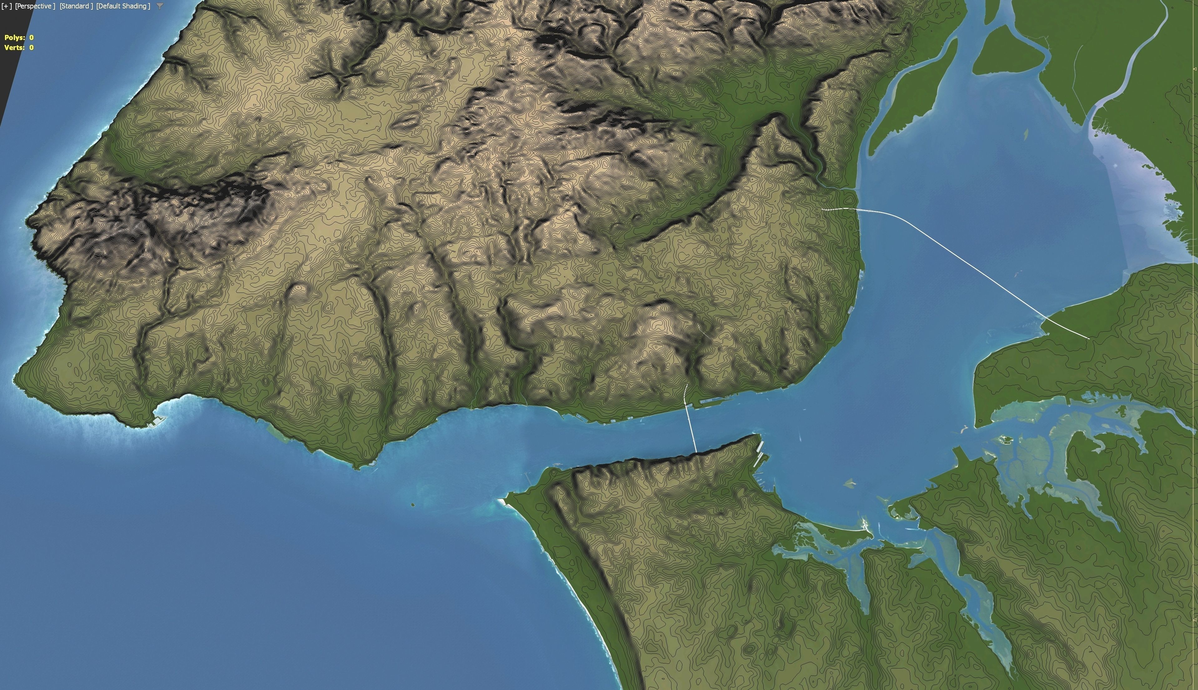 Lisbon - 3D Terrain Model Low-poly 3D model_2