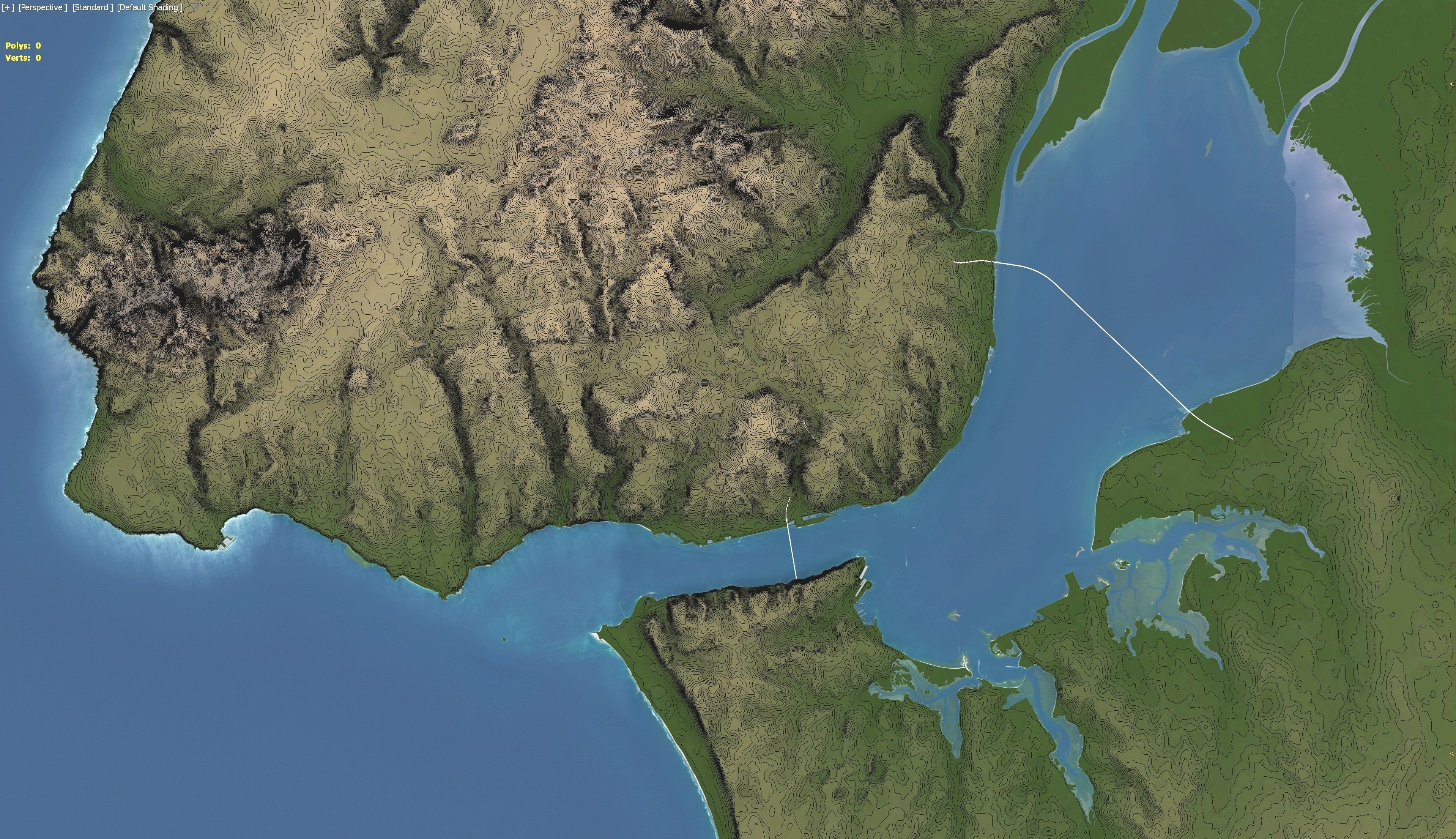 Lisbon - 3D Terrain Model Low-poly 3D model_30