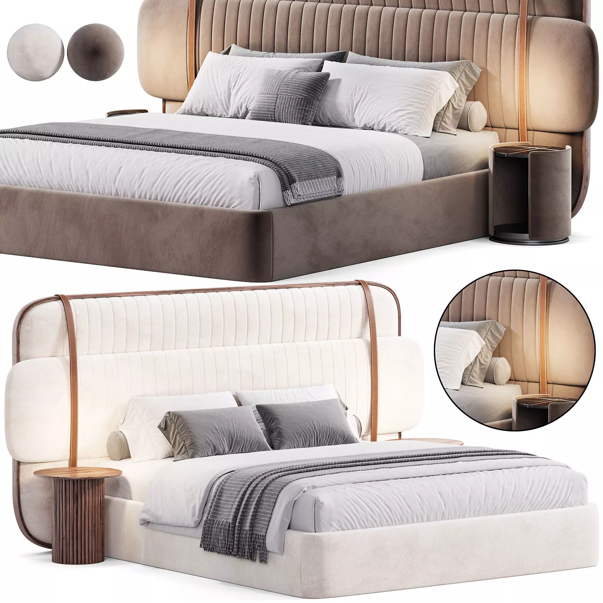 Scott bed by Mezzo collection 3D model