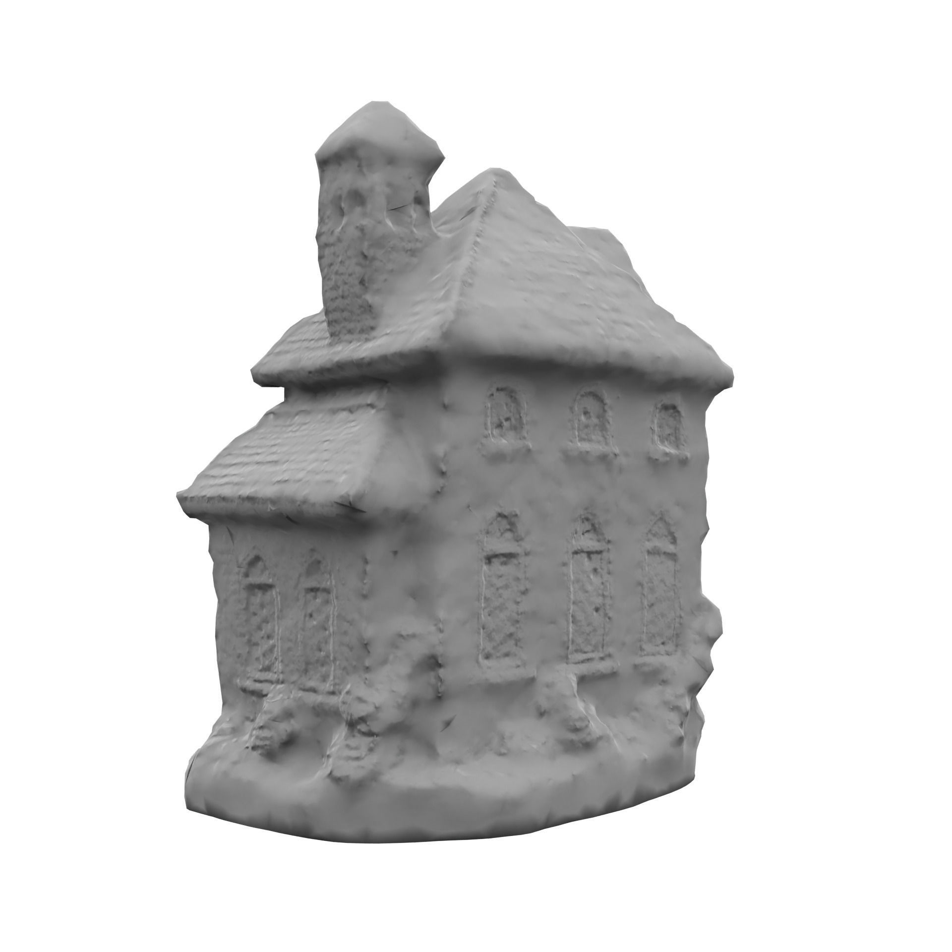 Scanned Clock House Decoration Free 3D model_5