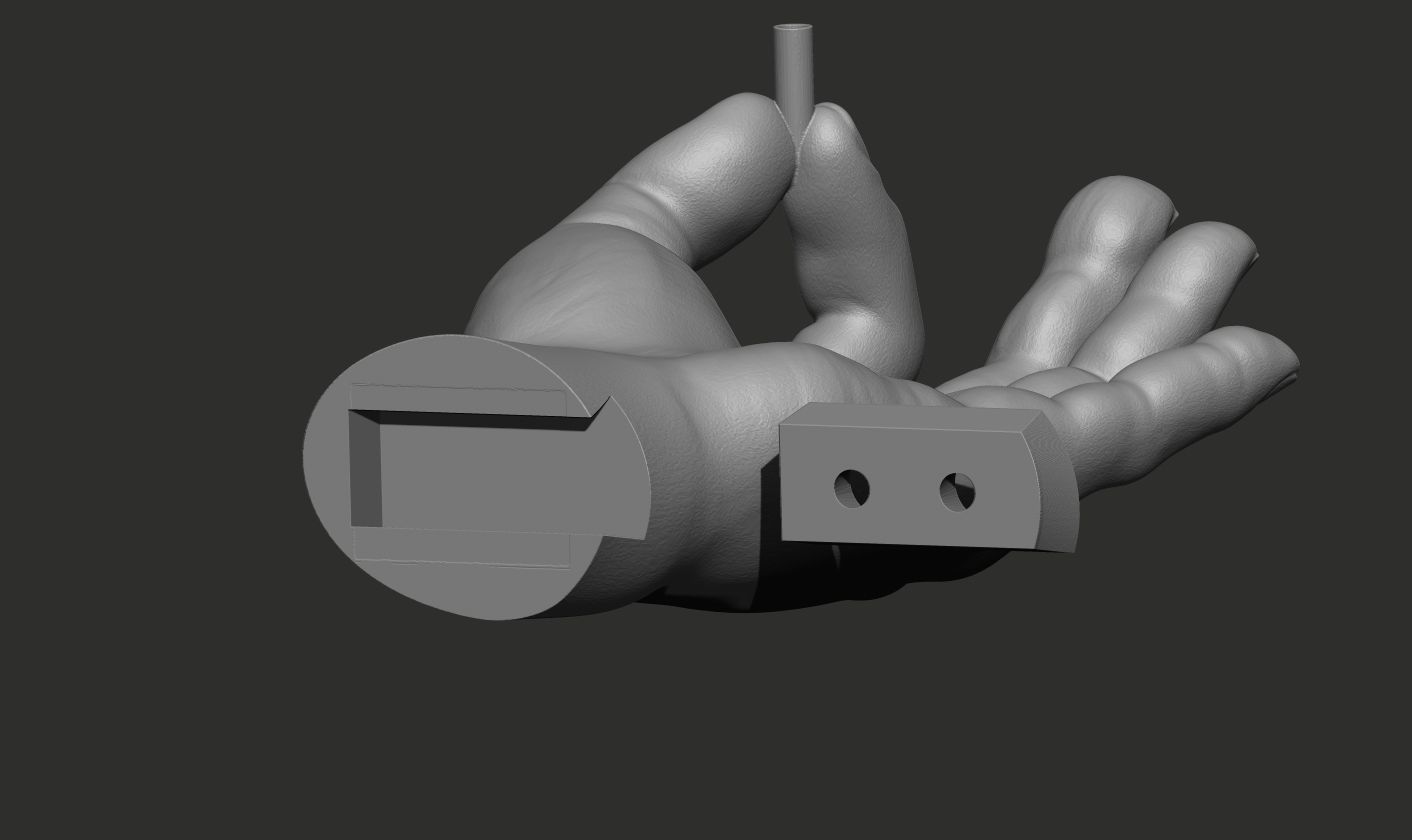 Incense Holder Hand Sculpture 3D print model_4