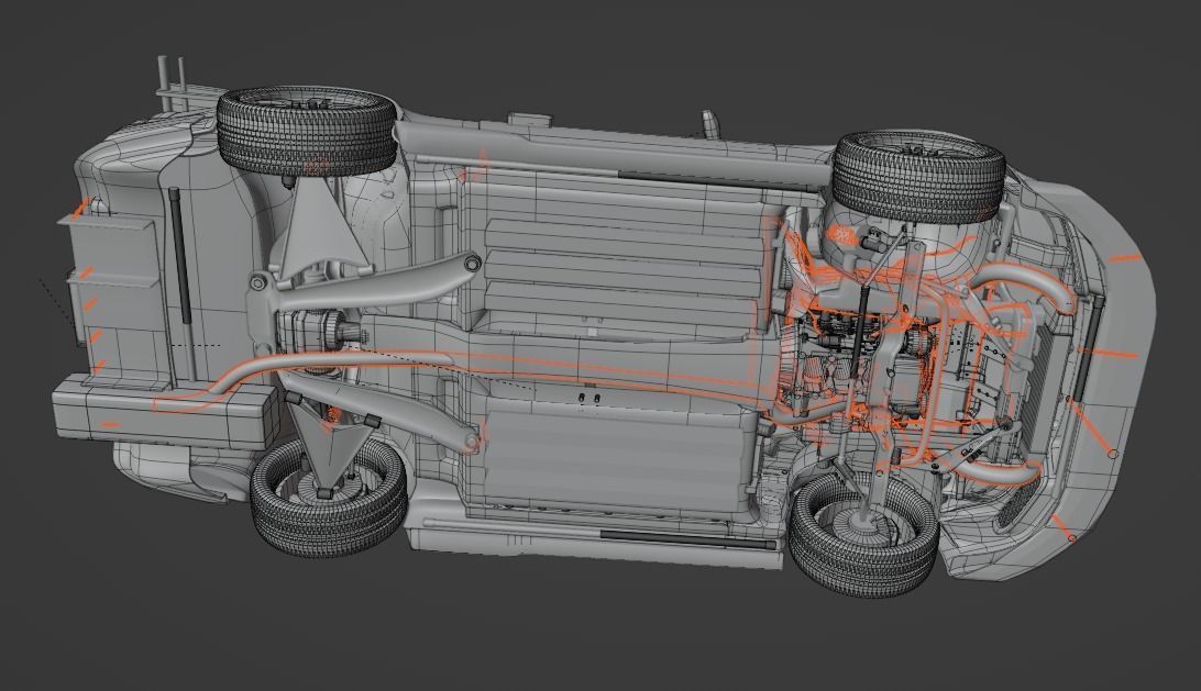 Nissan Silvia s15 custom 3D model_13