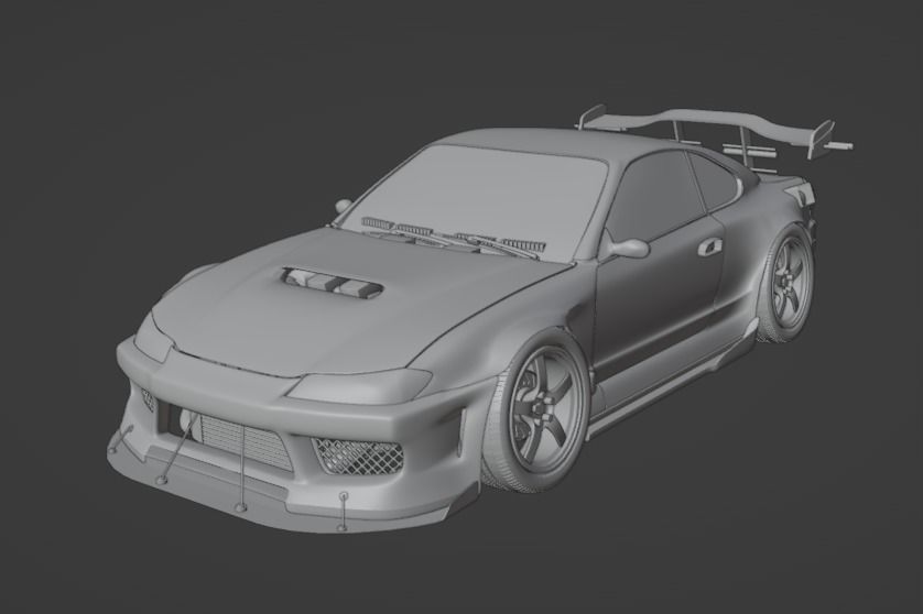 Nissan Silvia s15 custom 3D model_6
