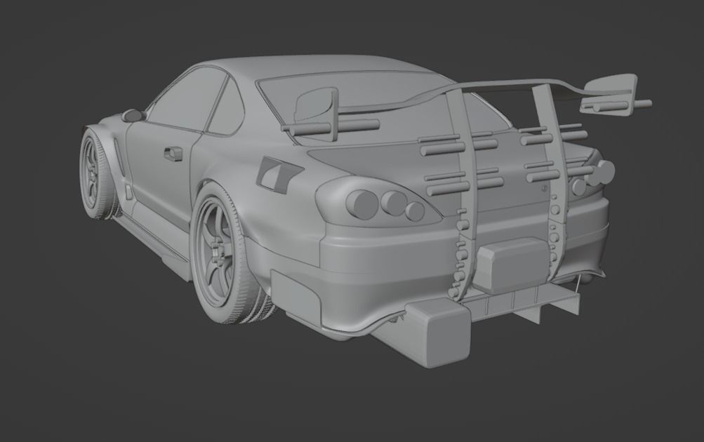 Nissan Silvia s15 custom 3D model_8