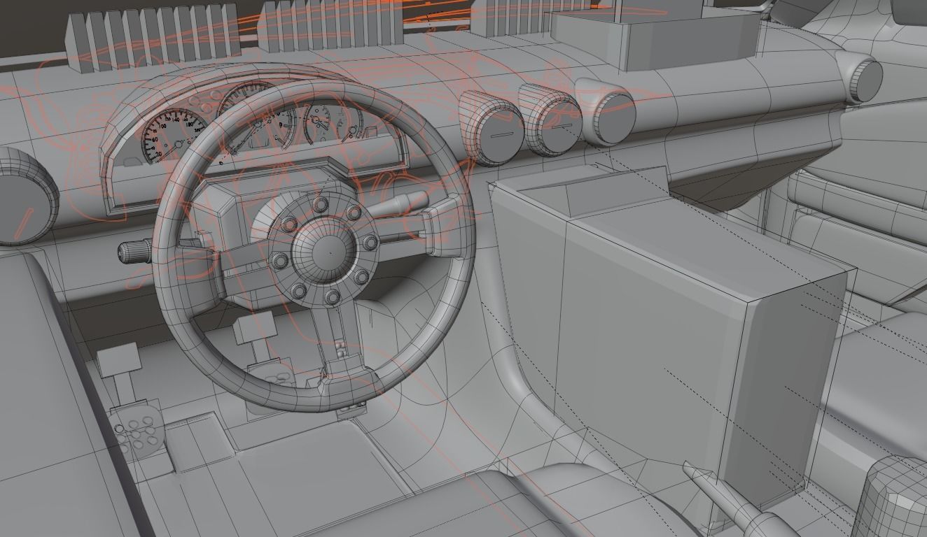 Nissan Silvia s15 custom 3D model_7