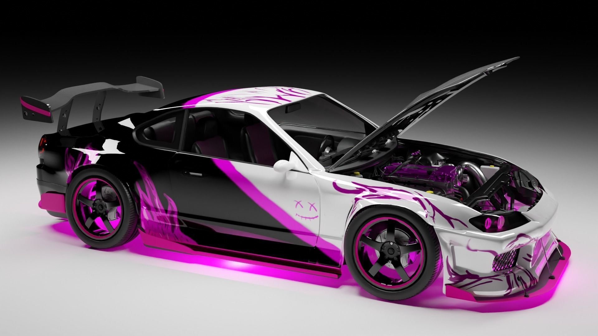 Nissan Silvia s15 custom 3D model_4